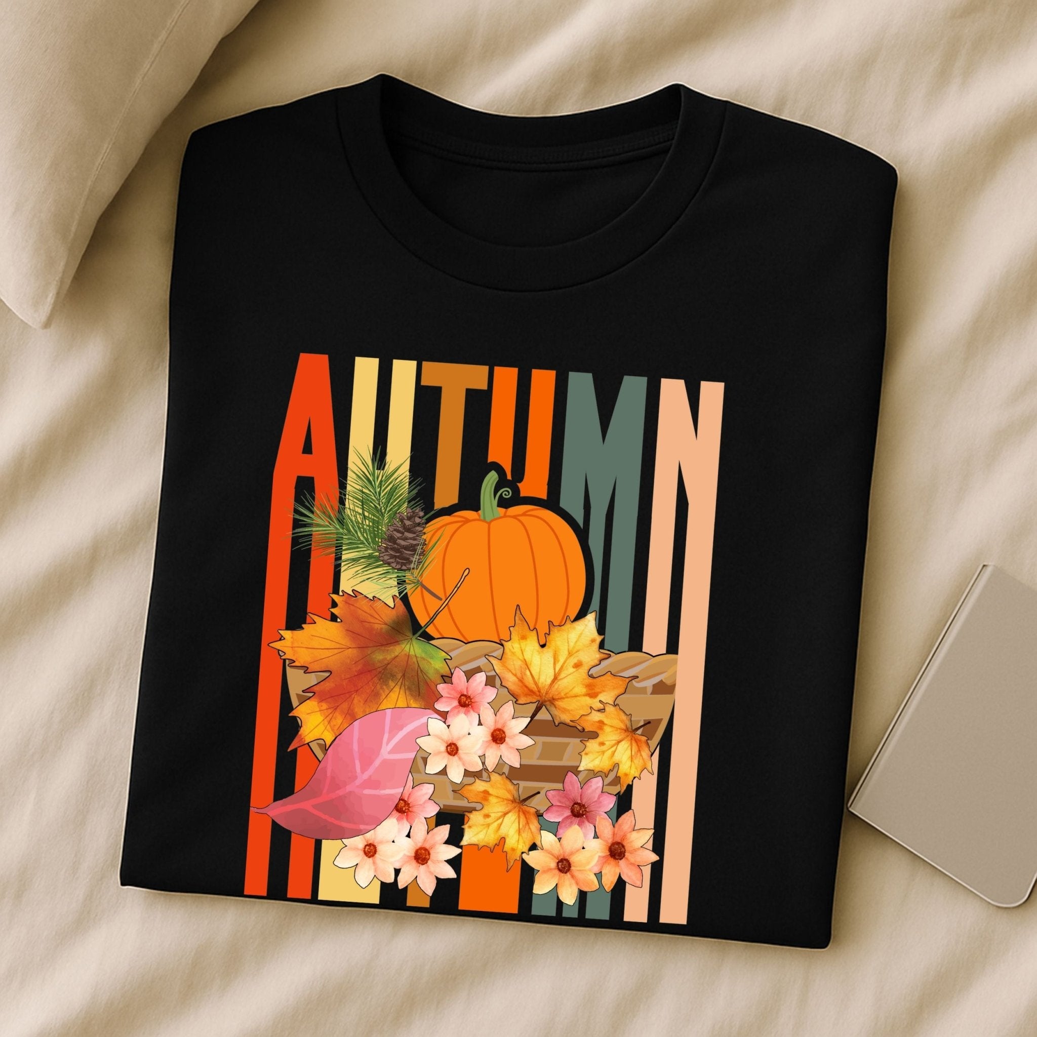 Fall Pumpkin Shirt for Women, Autumn Harvest T-Shirt, Cute Thanksgiving Tee - Craig Michael Design