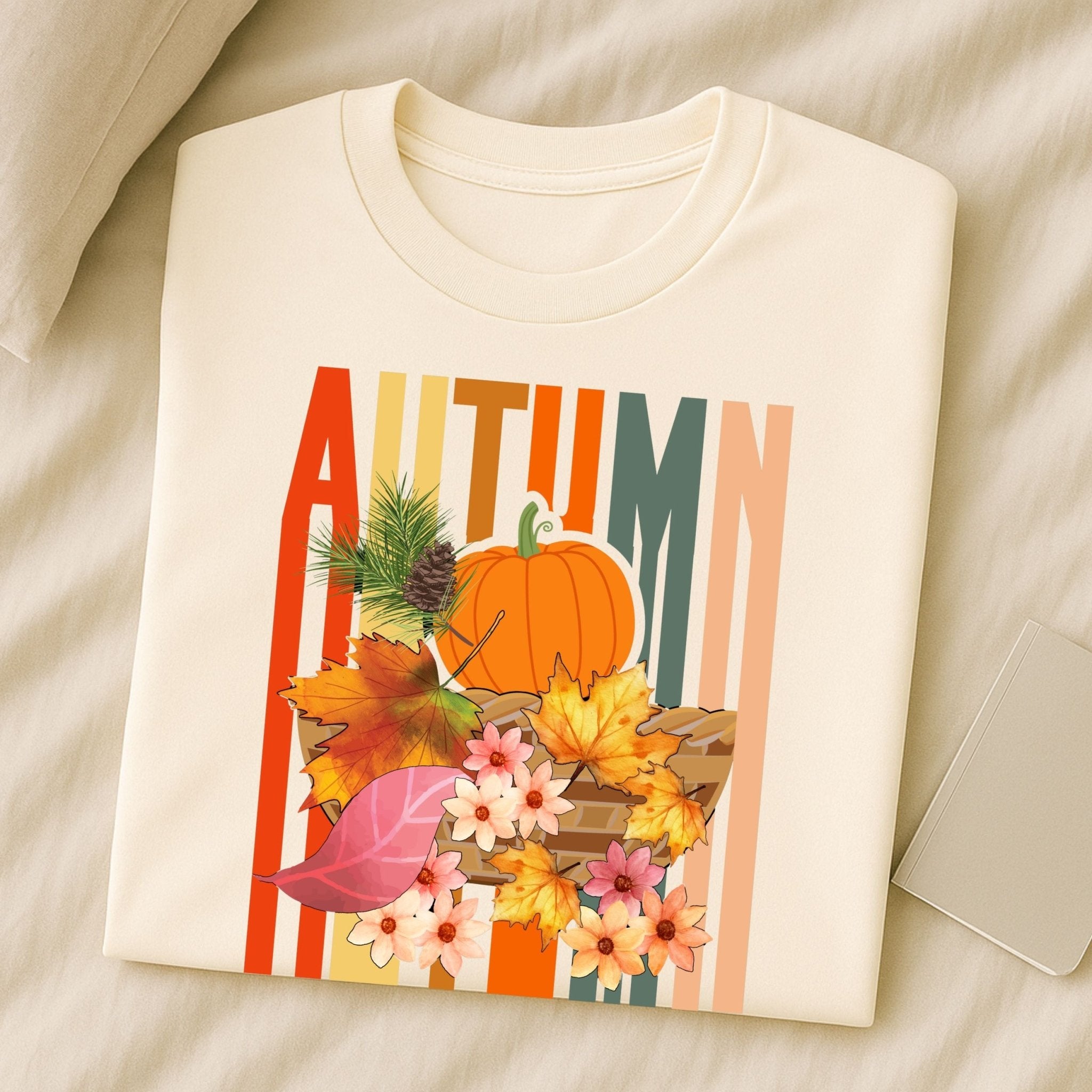 Fall Pumpkin Shirt for Women, Autumn Harvest T-Shirt, Cute Thanksgiving Tee - Craig Michael Design
