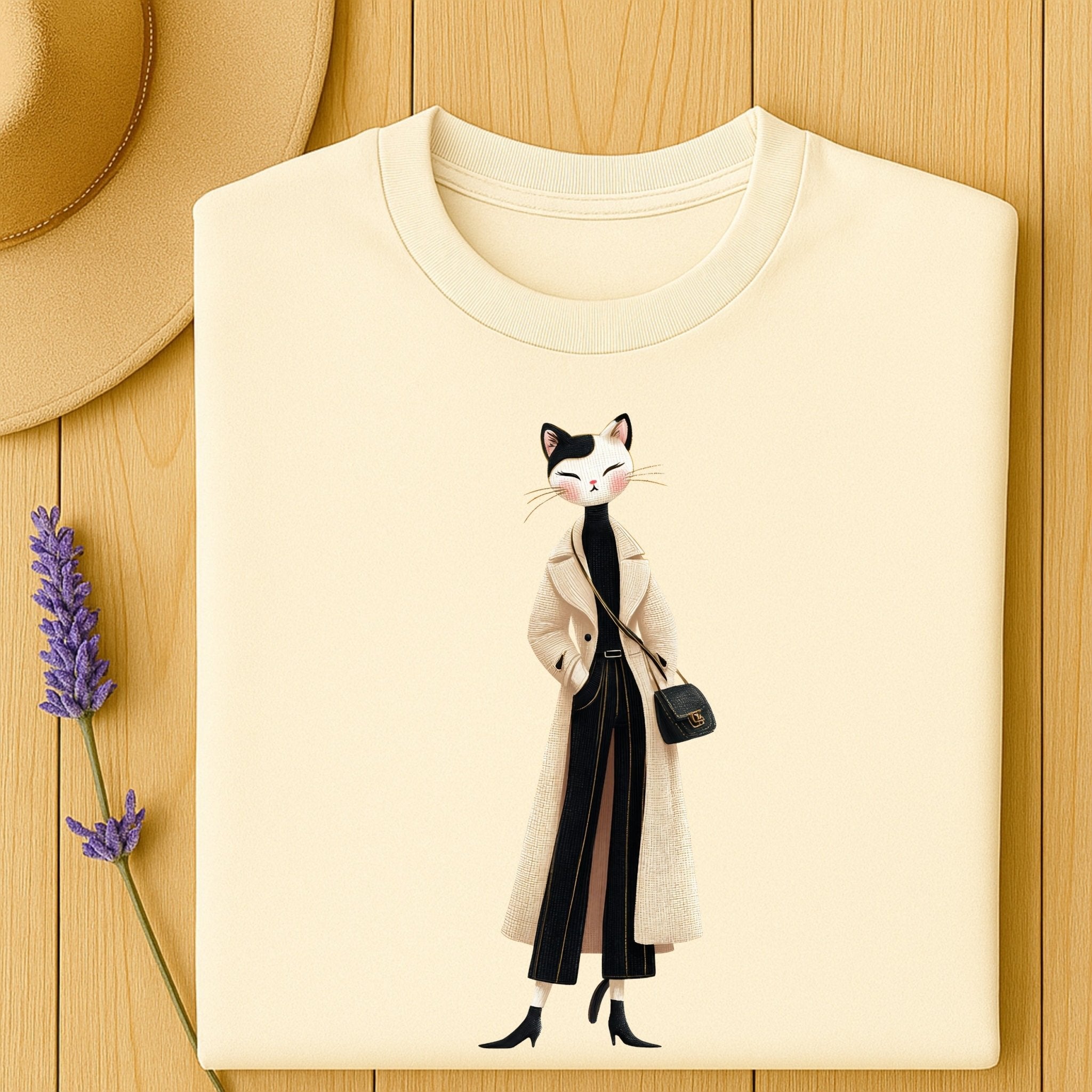 Fashion Cat Shirt, Chic Cat Lady T-Shirt - Craig Michael Design