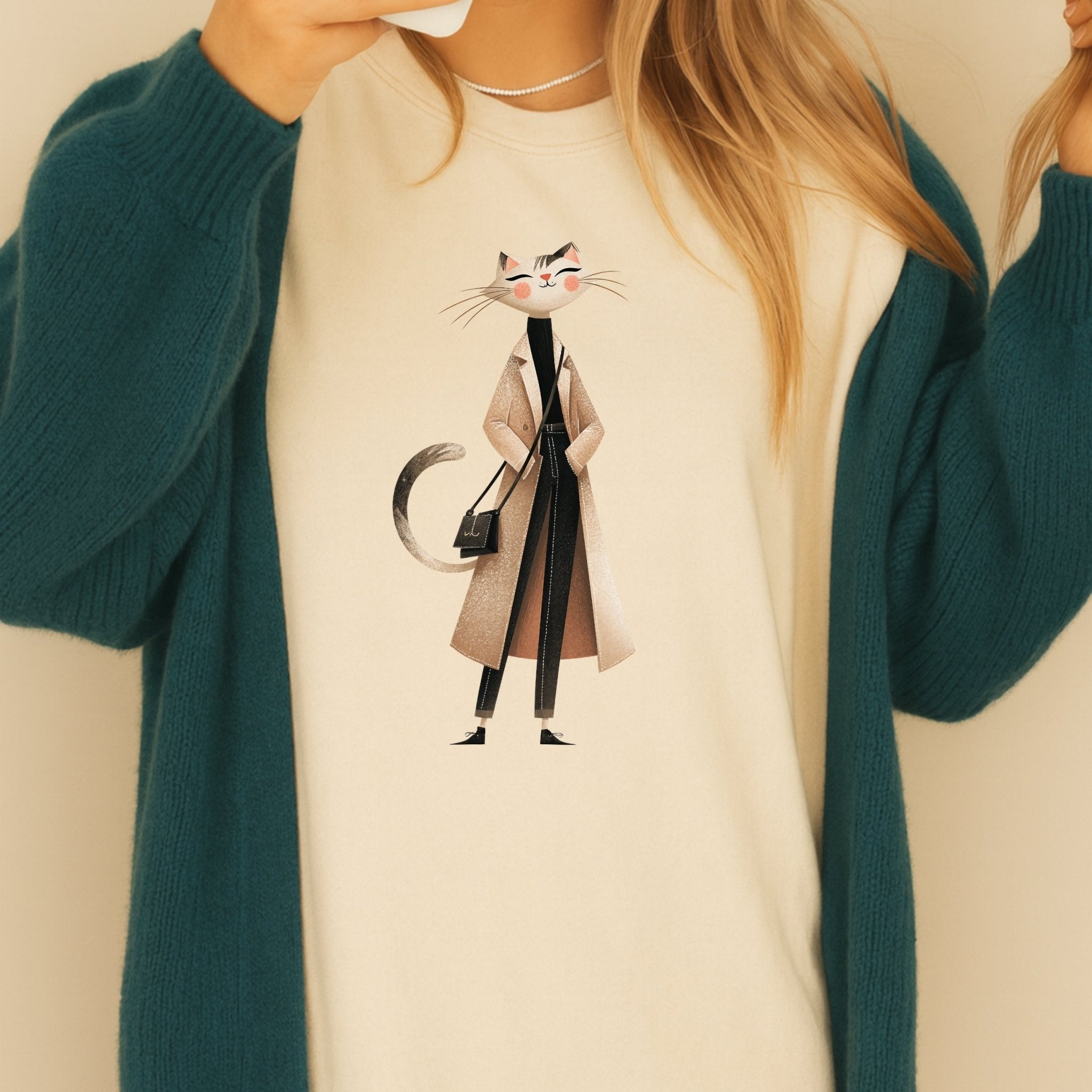 Fashion Cat Shirt, Chic Cat Lady Tee - Craig Michael Design