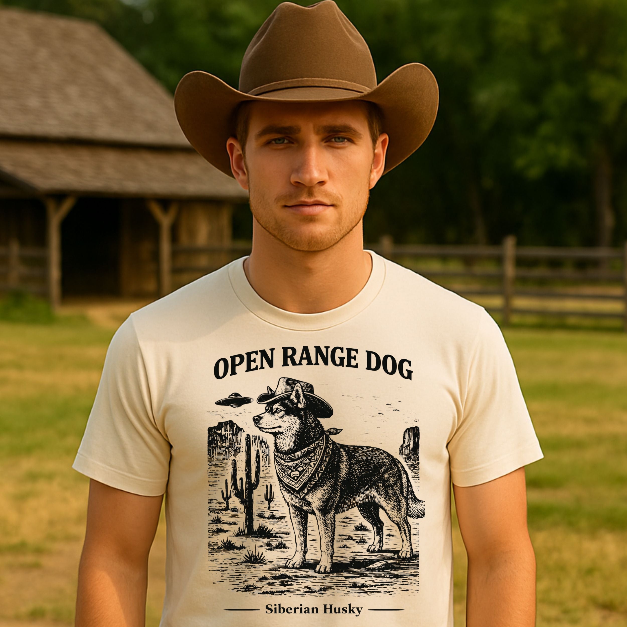 Open Range Dog Siberian Husky Graphic Tee