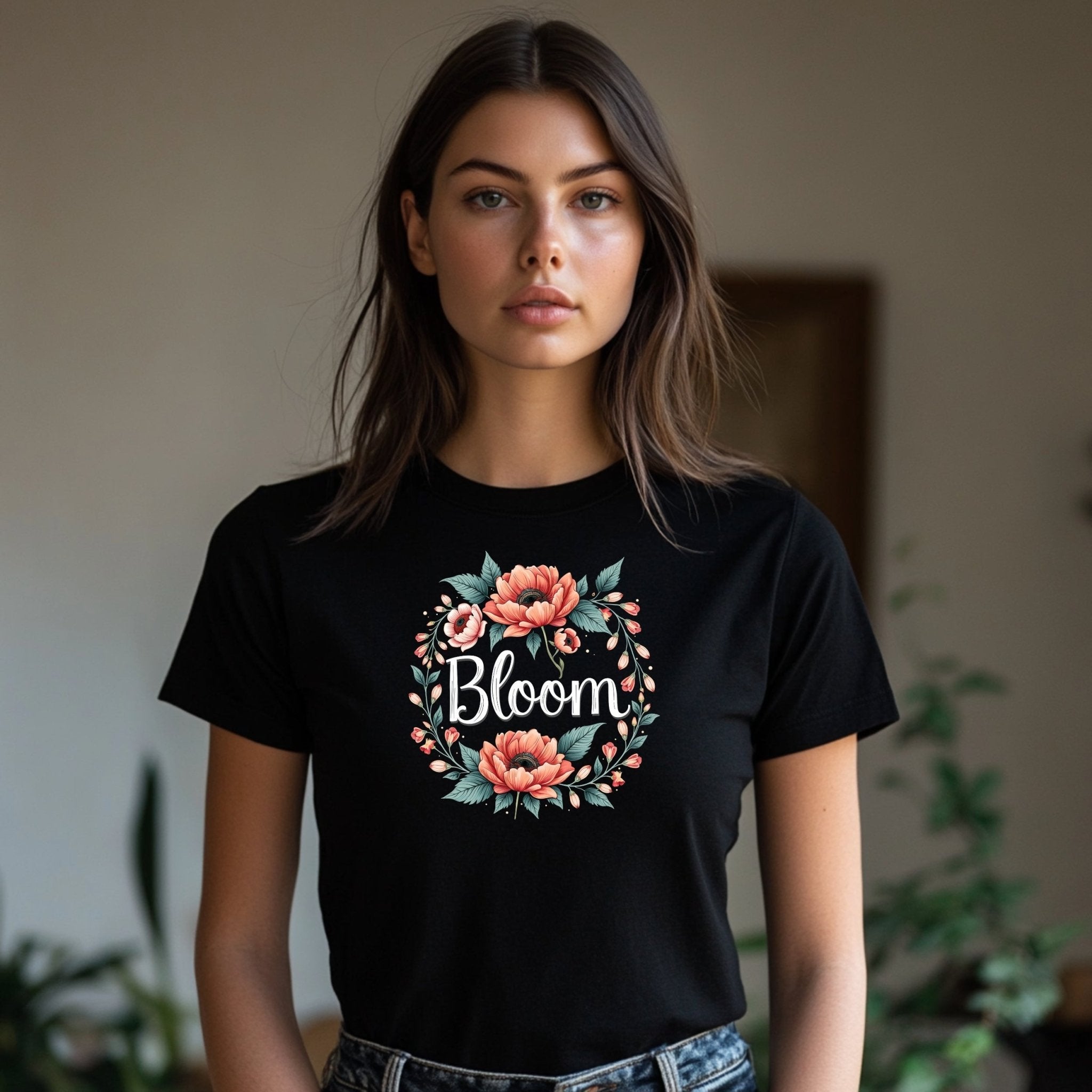 Floral Bloom T-shirt, Beautiful Flower Graphic Tee, Inspirational Bloom Design, Casual Wear Shirt, Unique Gift Idea T-shirt - Craig Michael Design