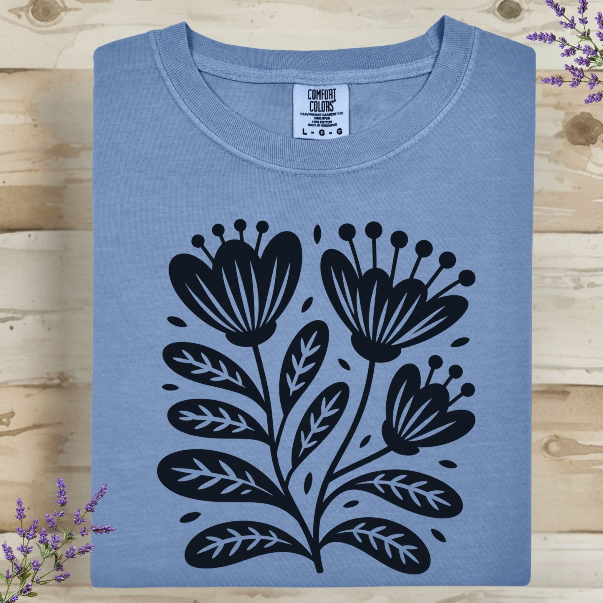 Folk Art Flower T-Shirt – Comfort Colors® - Craig Michael Design