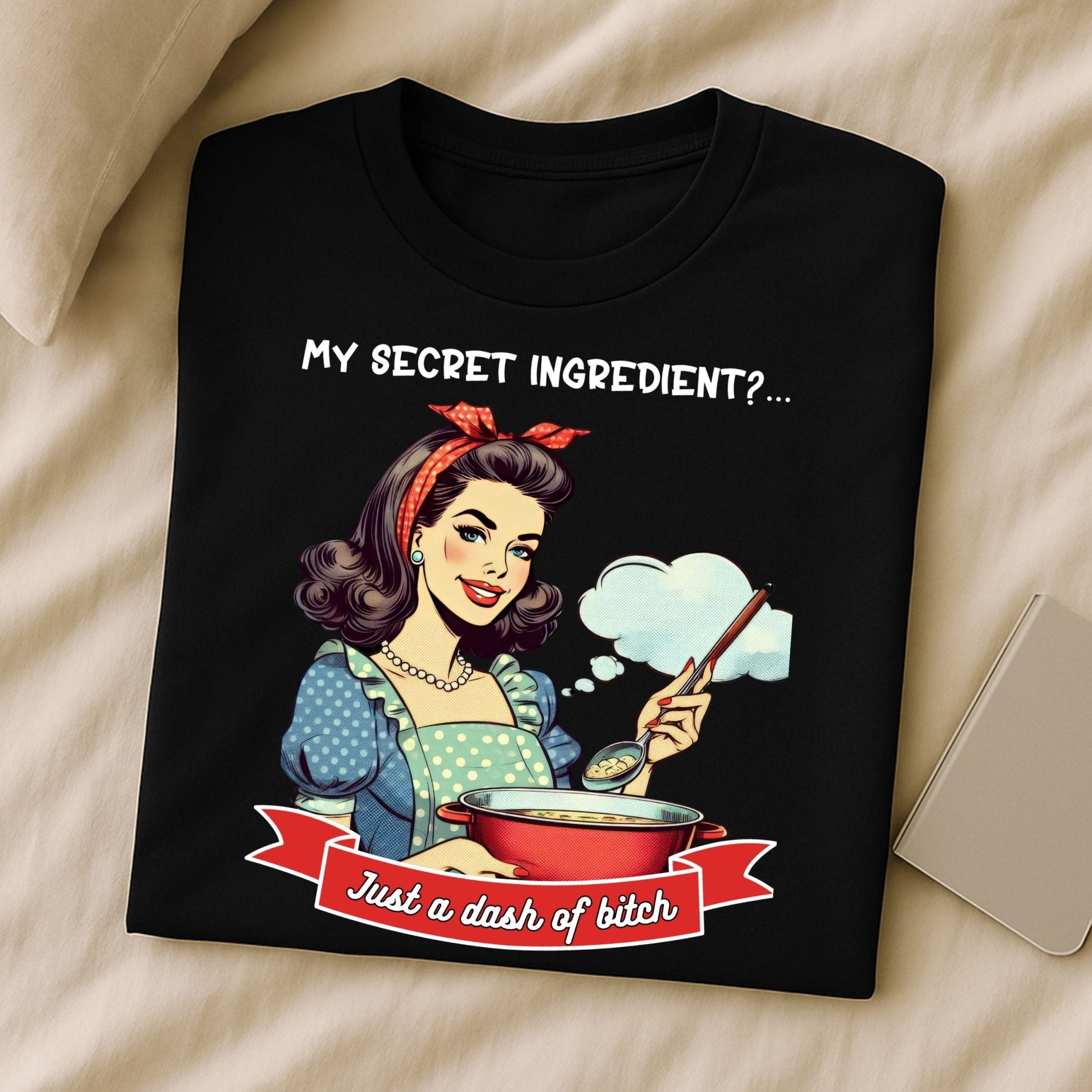 Funny 1950s Cooking T-Shirt, Retro Pin - Up Style Women’s Tee - Craig Michael Design
