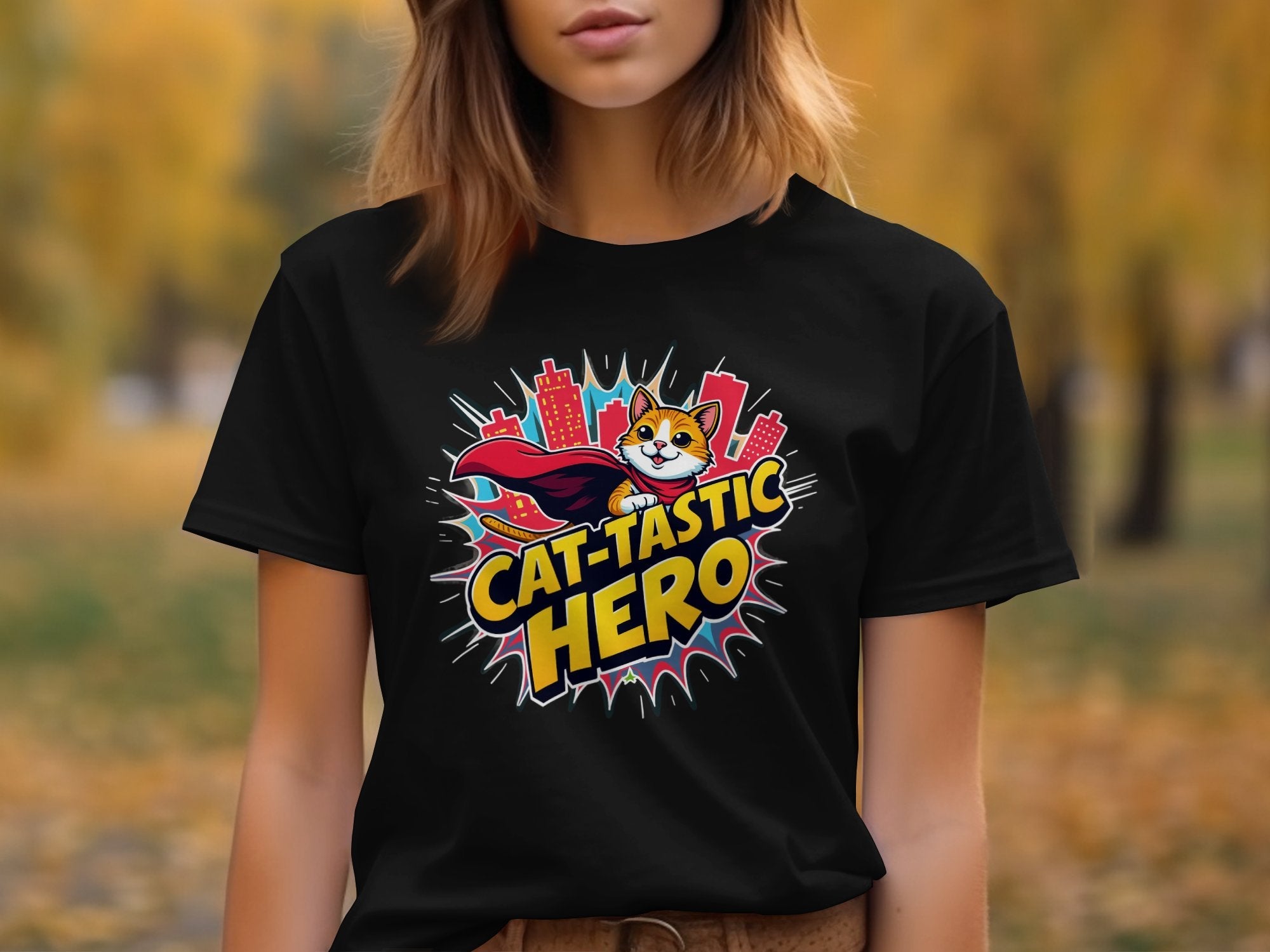 Funny Cat Tastic Hero T-Shirt, Superhero Cat Graphic Tee, Cute Cat Lovers Shirt, Cool Cat Rescue Tee, Cat Enthusiast Gift - Craig Michael Design