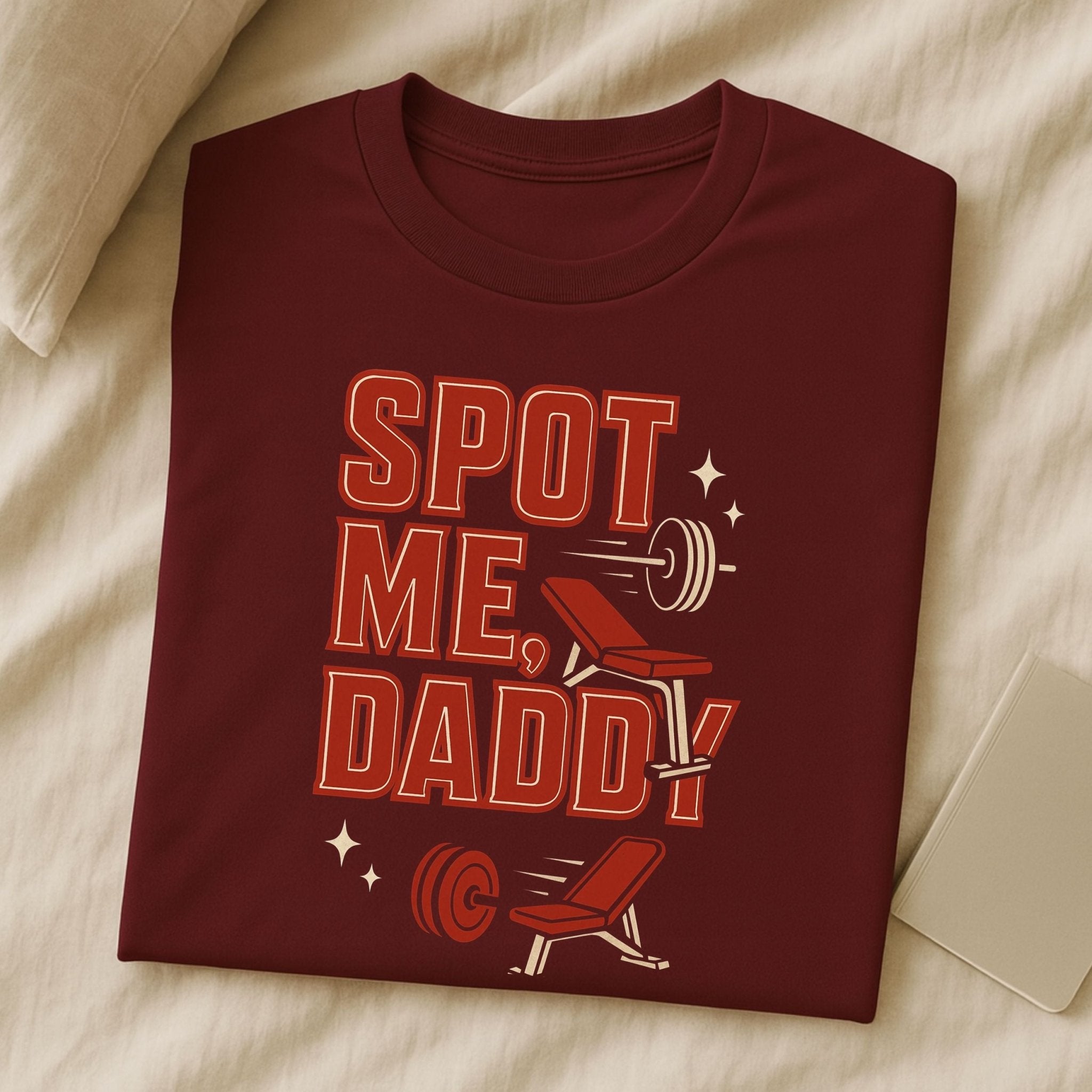 Funny Gay Gym Shirt for Men, Spot Me Daddy T-Shirt, LGBTQ Workout Tee - Craig Michael Design