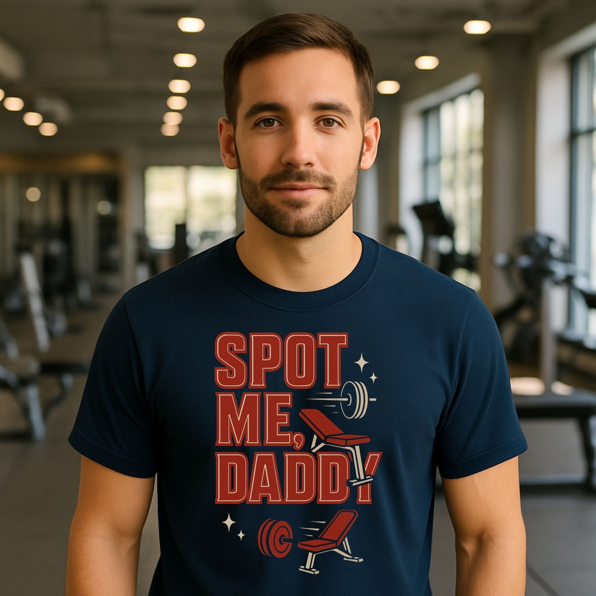 Funny Gay Gym Shirt for Men, Spot Me Daddy T-Shirt, LGBTQ Workout Tee - Craig Michael Design