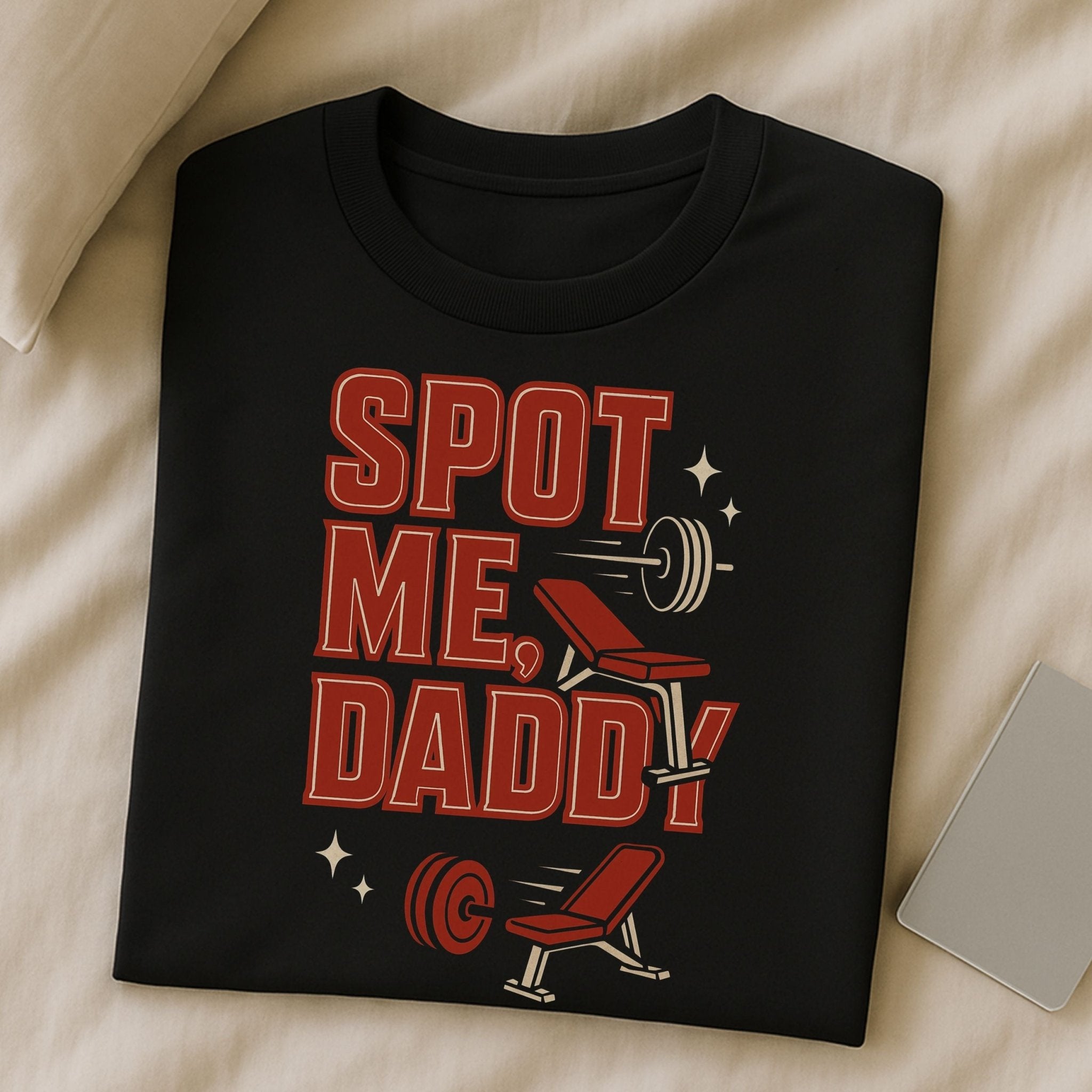 Funny Gay Gym Shirt for Men, Spot Me Daddy T-Shirt, LGBTQ Workout Tee - Craig Michael Design