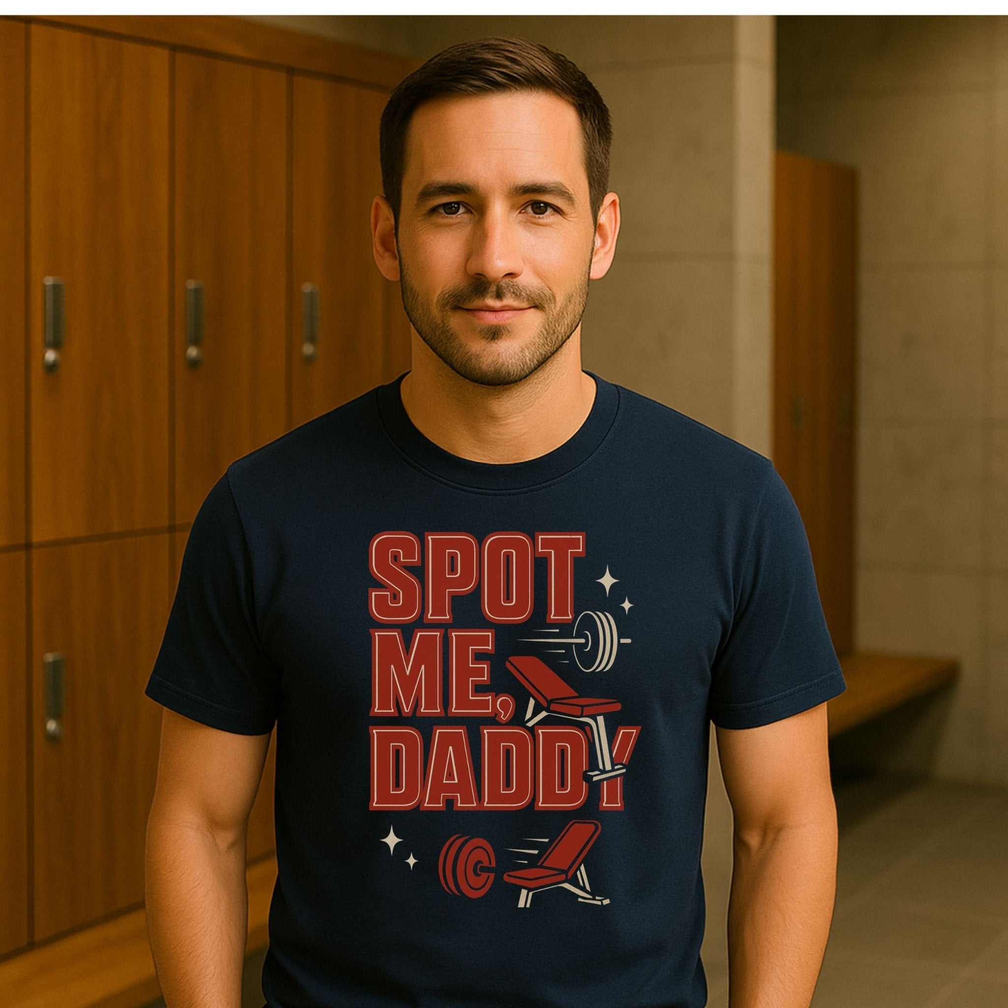 Funny Gay Gym Shirt for Men, Spot Me Daddy T-Shirt, LGBTQ Workout Tee - Craig Michael Design