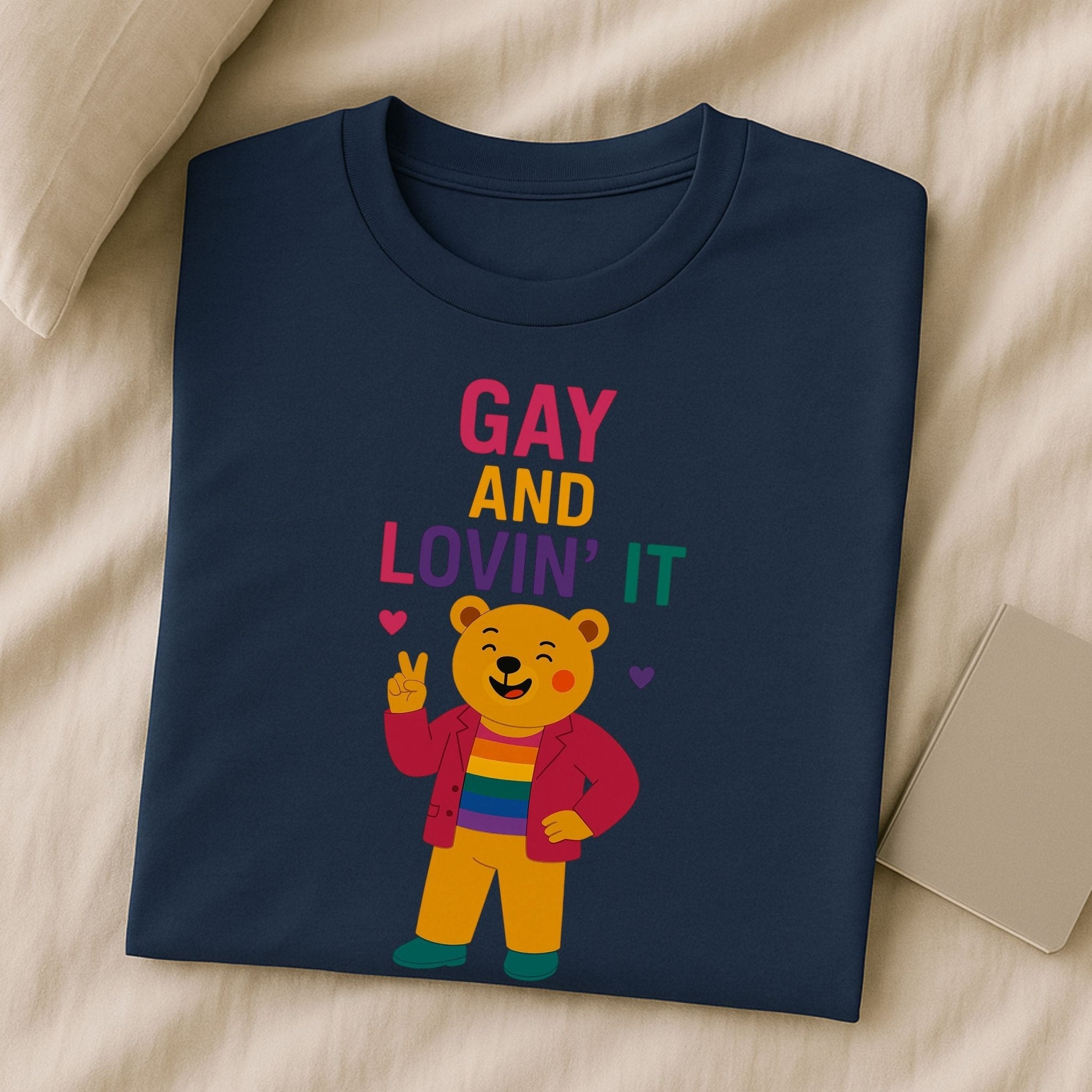 Funny Gay Pride T-Shirt,LGBTQ Tee, Playful Bear Gift for Him - Craig Michael Design