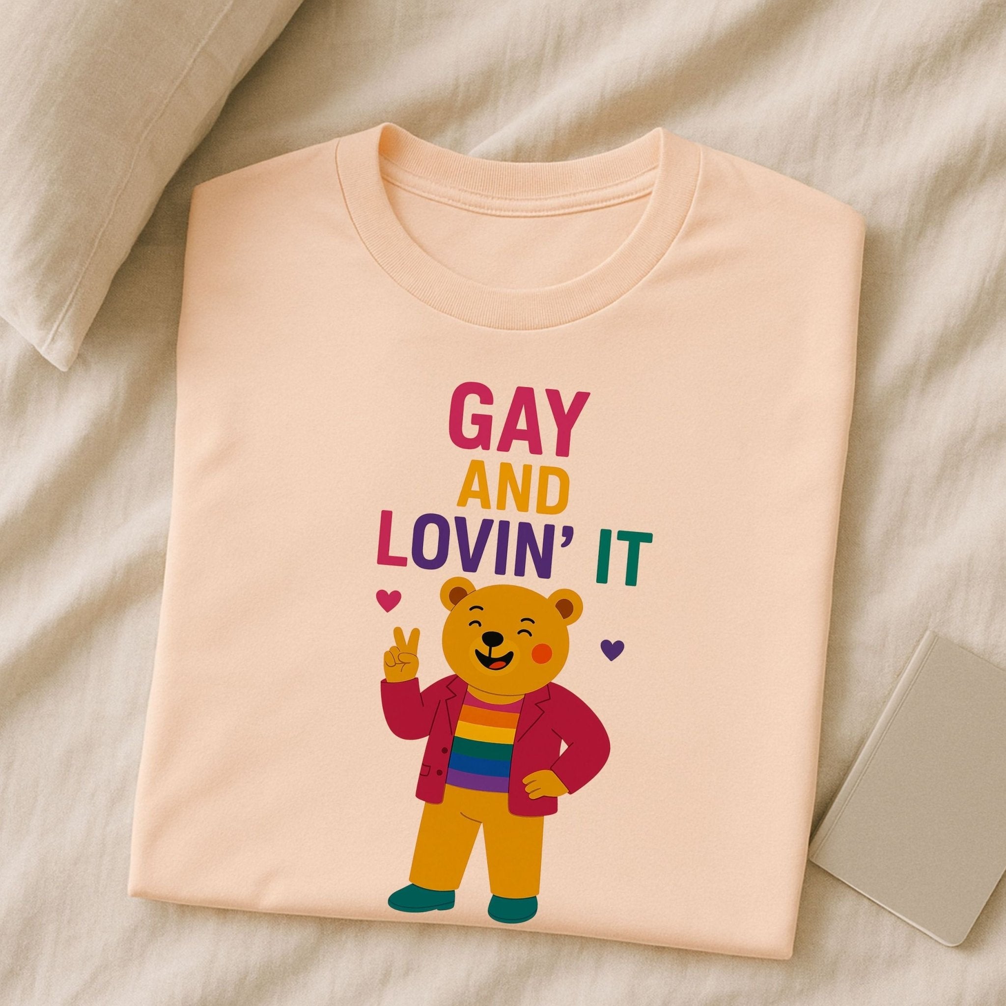 Funny Gay Pride T-Shirt,LGBTQ Tee, Playful Bear Gift for Him - Craig Michael Design