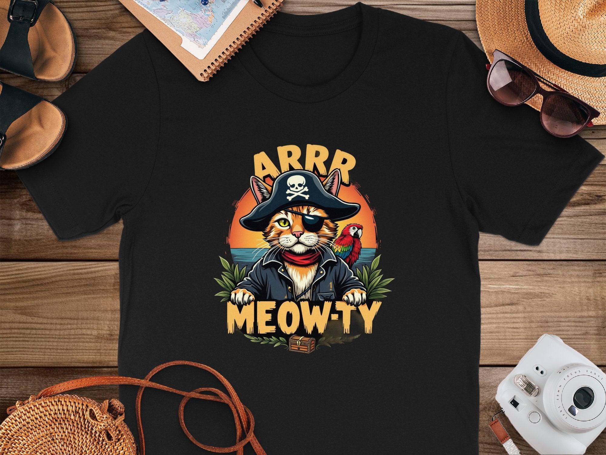 Funny Pirate Cat T-Shirt, Cat Lover Gift, Arrr Meowty Shirt, Cute Pirate Kitty Tee, Graphic Animal Tee, Novelty Cat Shirt - Craig Michael Design