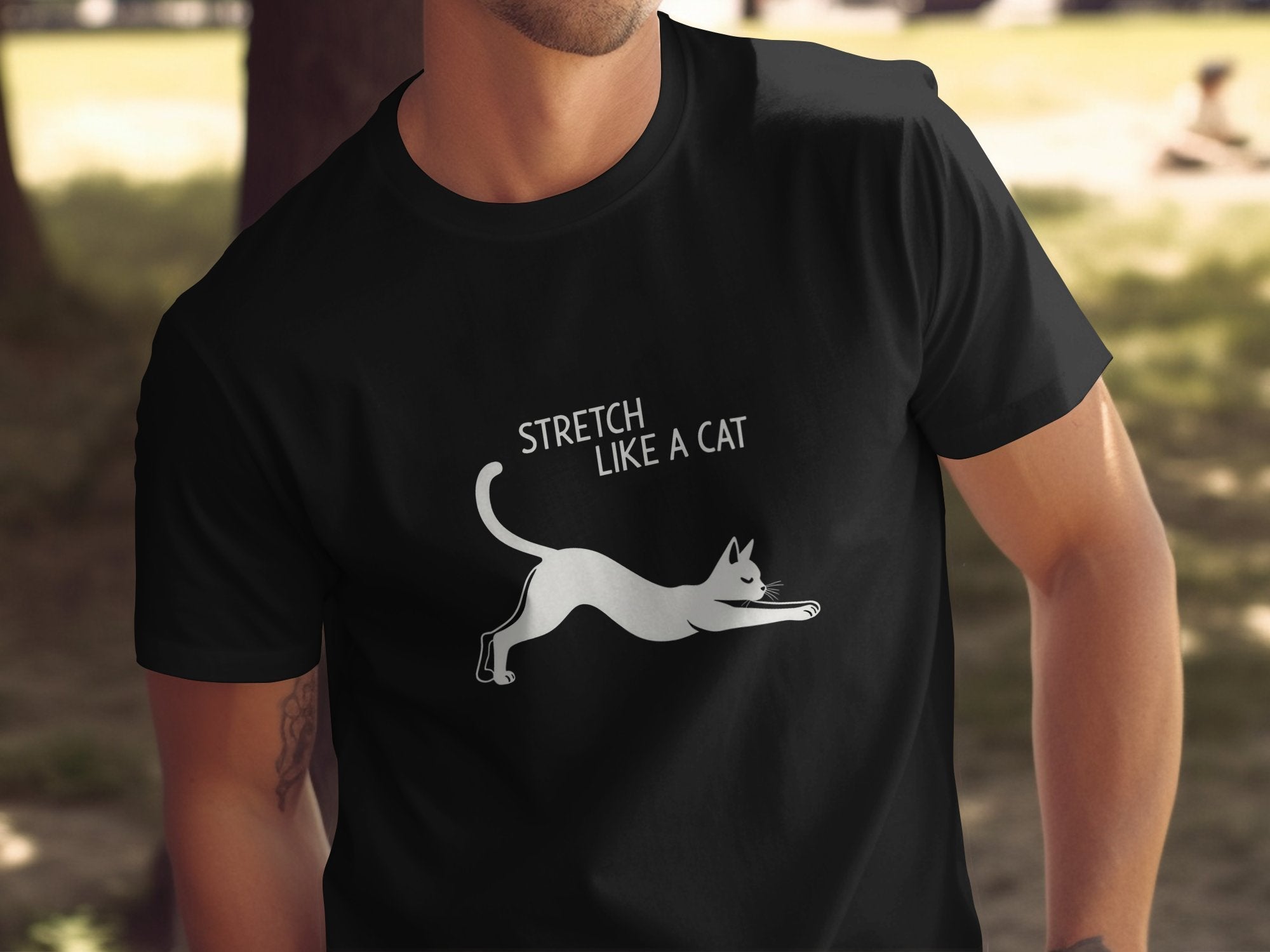 Funny Stretch Like A Cat T-Shirt, Cute Cat Lover Shirt, Yoga Cat Graphic Tee, Stretching Cat T-shirt, Cat Yoga Pose Shirt, Gift for Cat - Craig Michael Design