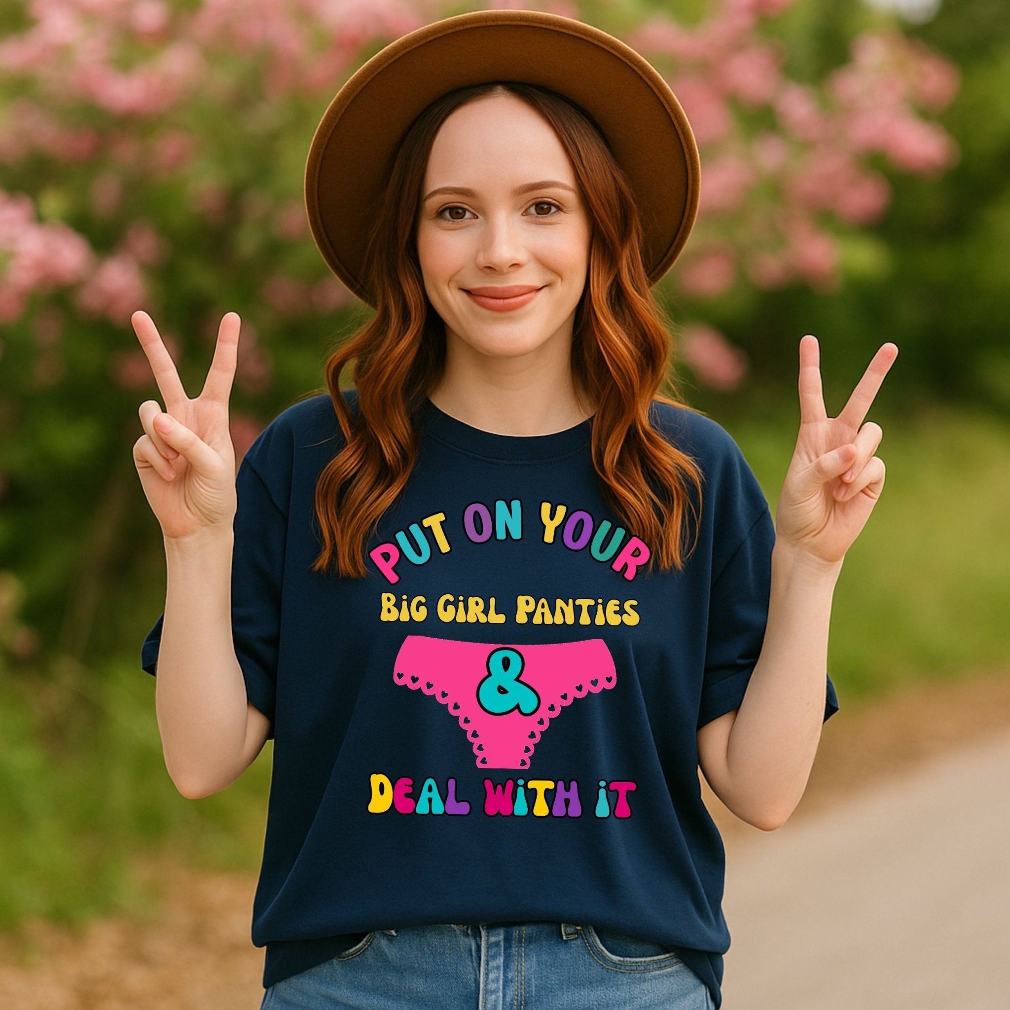 Funny Women’s T-Shirt, Retro Graphic Tee For Her,'Put on your big girl panties and deal with it' - Craig Michael Design
