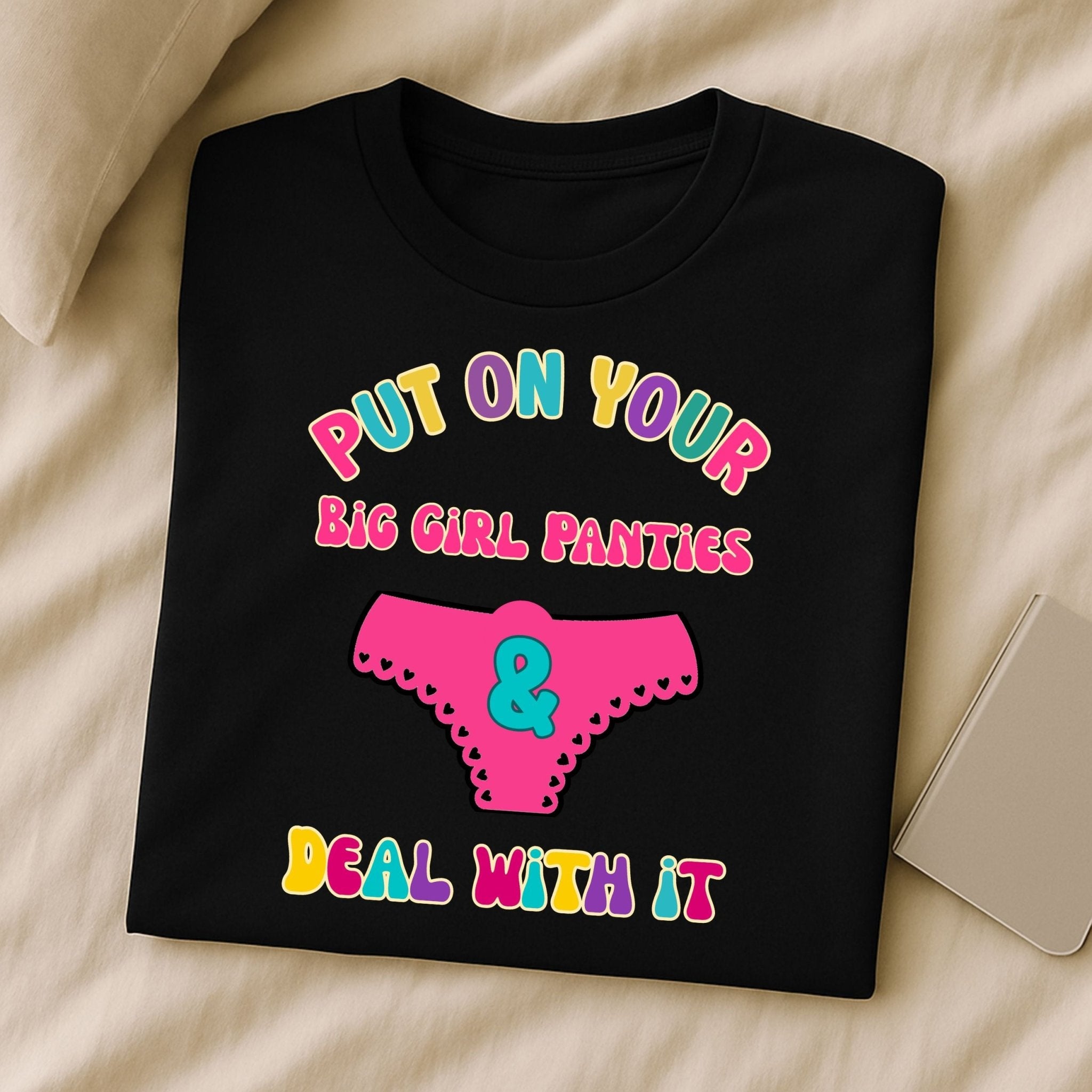 Funny Women’s T-Shirt, Retro Graphic Tee For Her,'Put on your big girl panties and deal with it' - Craig Michael Design