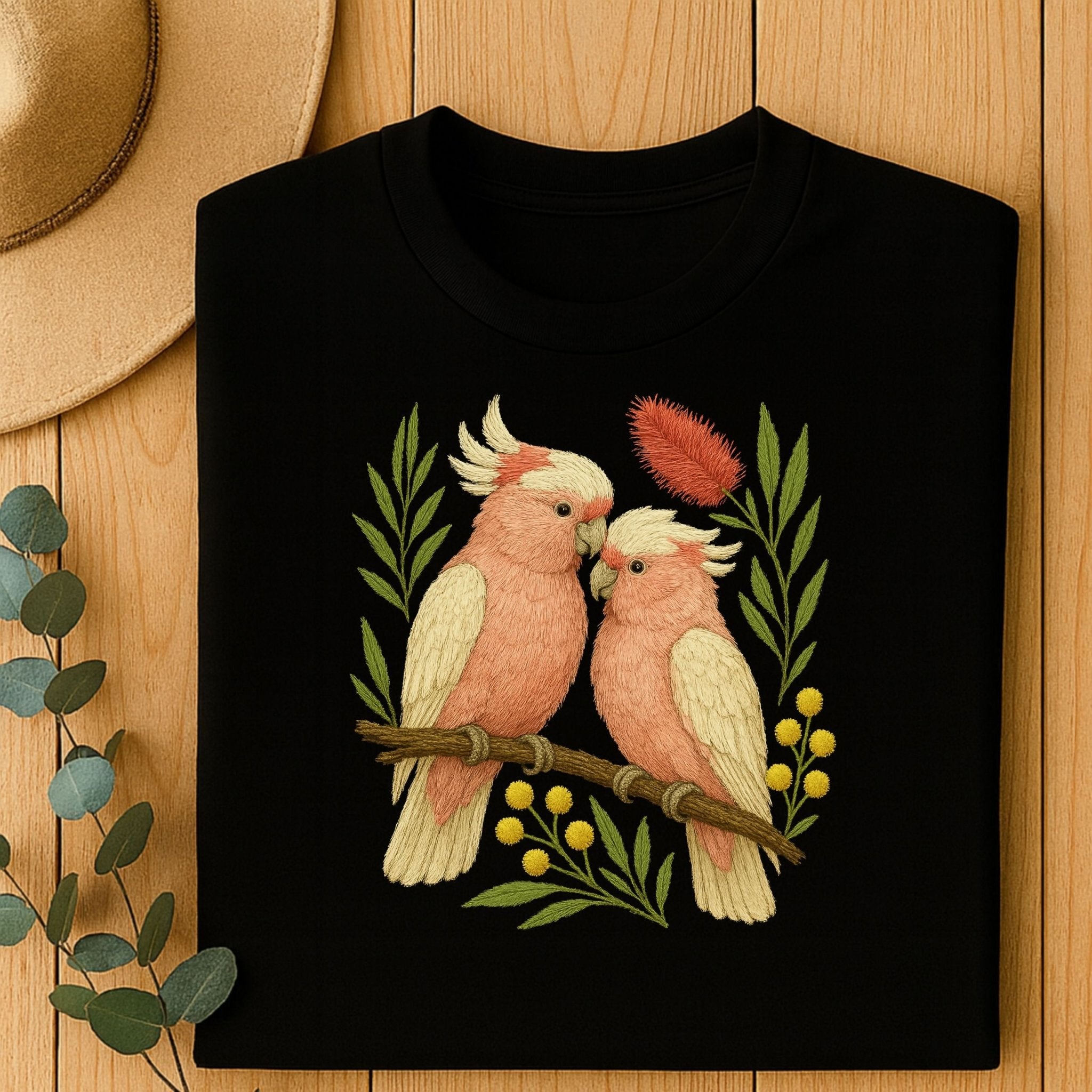 Galah T-Shirt – Style 2 – Australian Native Bird Collection - Craig Michael Design