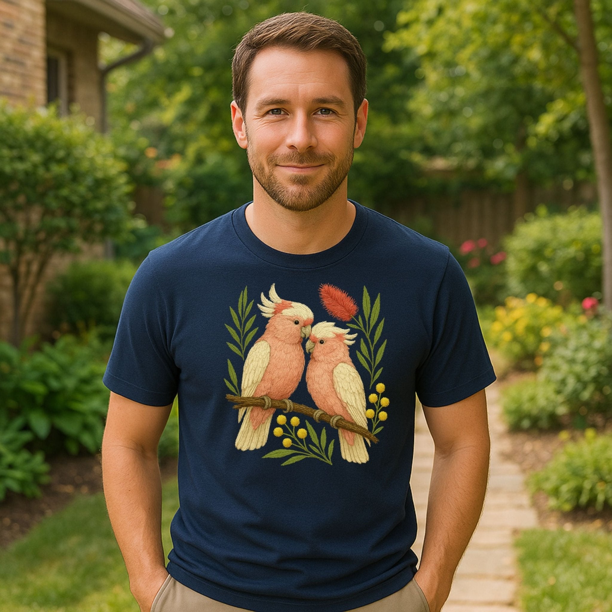 Galah T-Shirt – Style 2 – Australian Native Bird Collection - Craig Michael Design