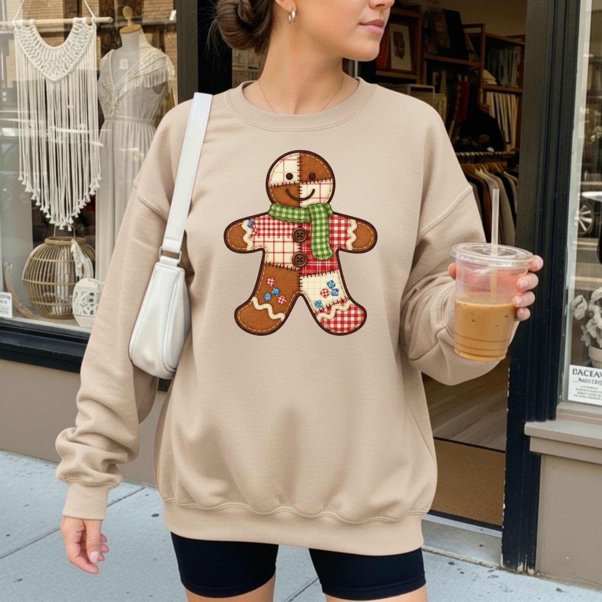 Gingerbread Sweatshirt – Patchwork Holiday Edition - Craig Michael Design