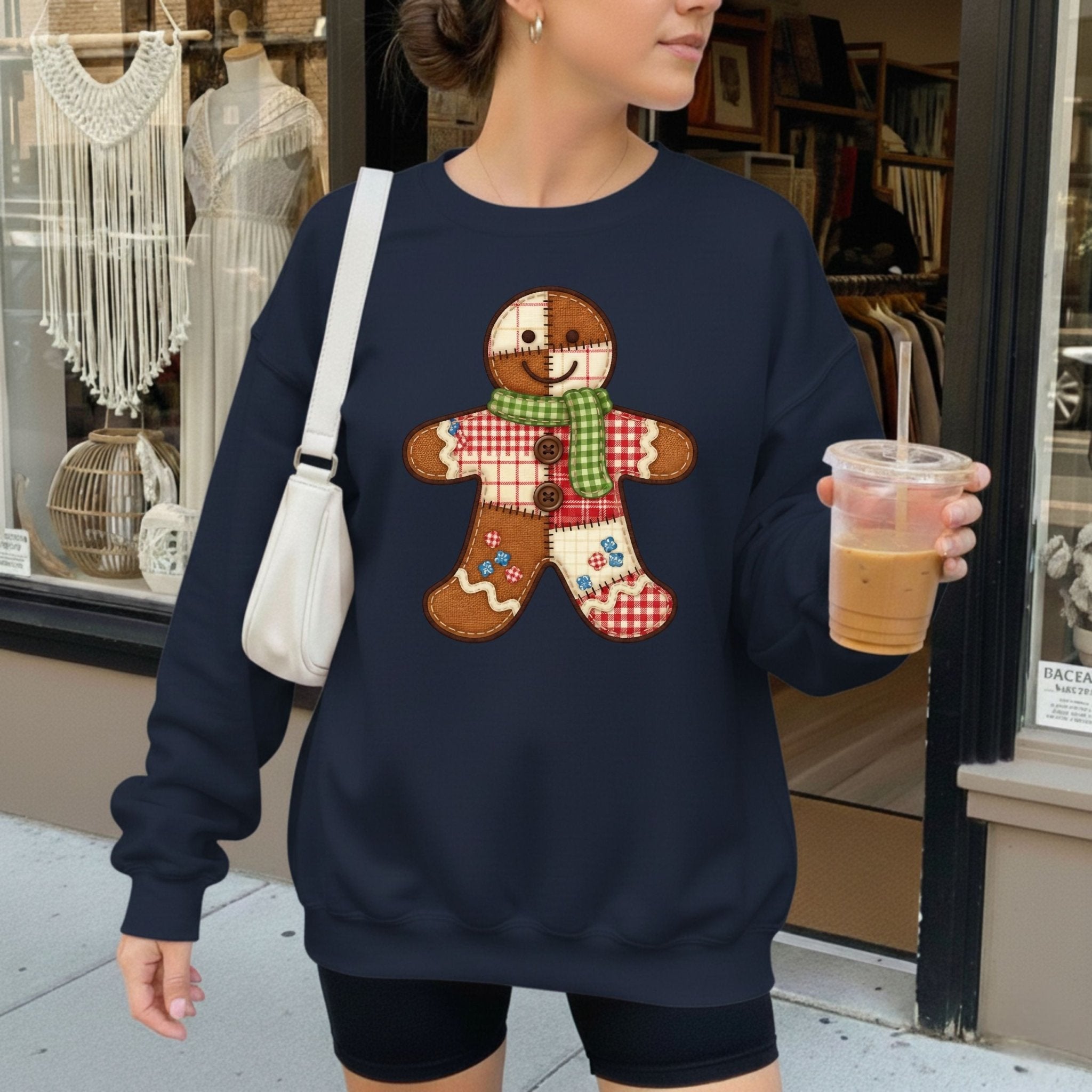 Gingerbread Sweatshirt – Patchwork Holiday Edition - Craig Michael Design
