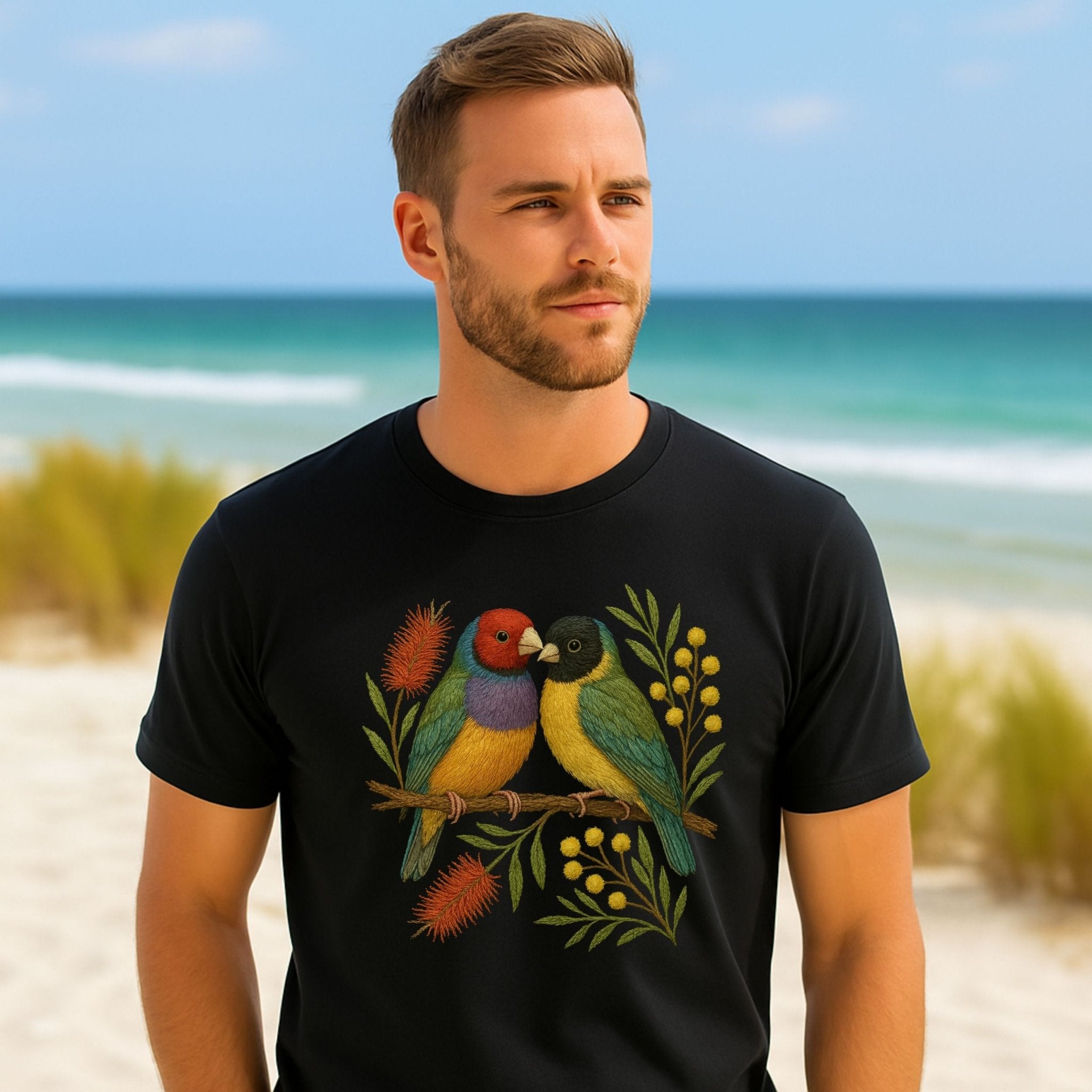 Gouldian Finch T-Shirt – Australian Native Bird Collection - Craig Michael Design