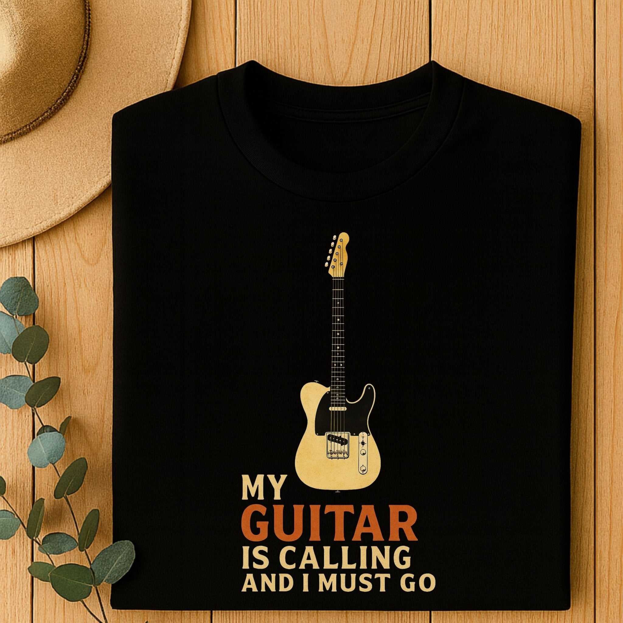 Guitar Lover T-Shirt, My Guitar Is Calling and I Must Go Tee, Funny Musician Shirt for Men & Women, Guitarist & Music Student Gift - Craig Michael Design