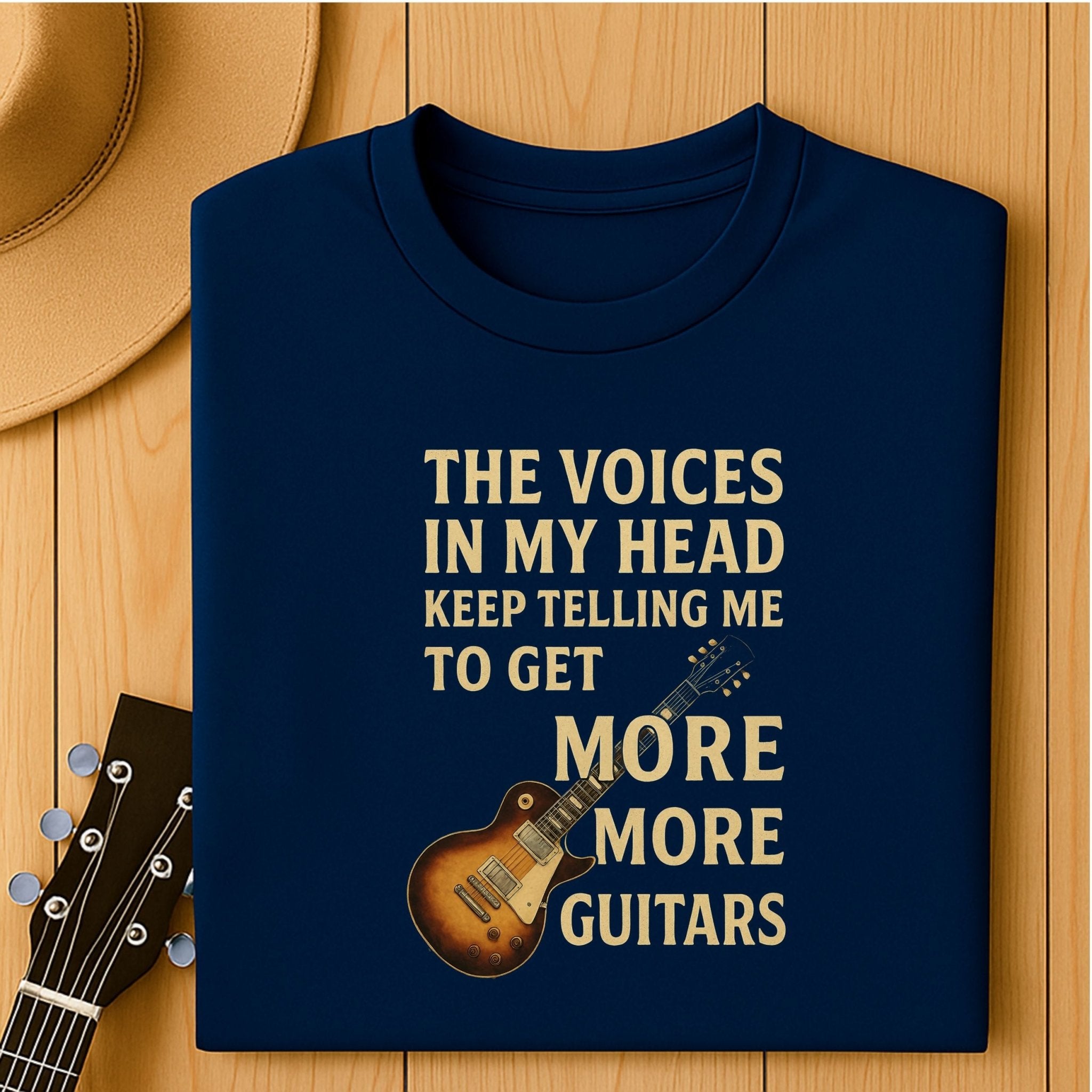 Guitar Lover T-Shirt, The Voices in My Head Keep Telling Me to Get More Guitars Tee, Funny Musician Shirt, Guitarist & Music Student Gift - Craig Michael Design