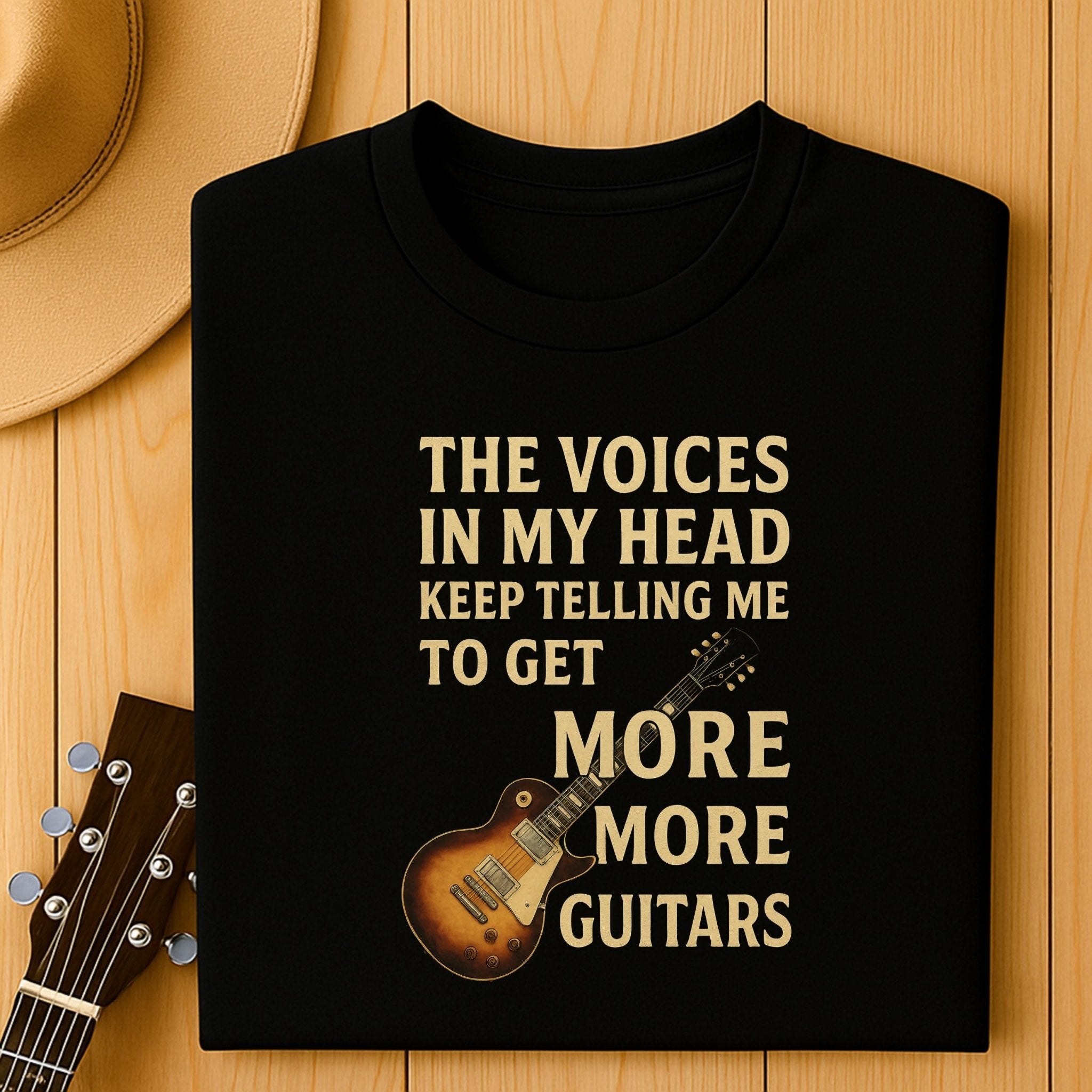 Guitar Lover T-Shirt, The Voices in My Head Keep Telling Me to Get More Guitars Tee, Funny Musician Shirt, Guitarist & Music Student Gift - Craig Michael Design