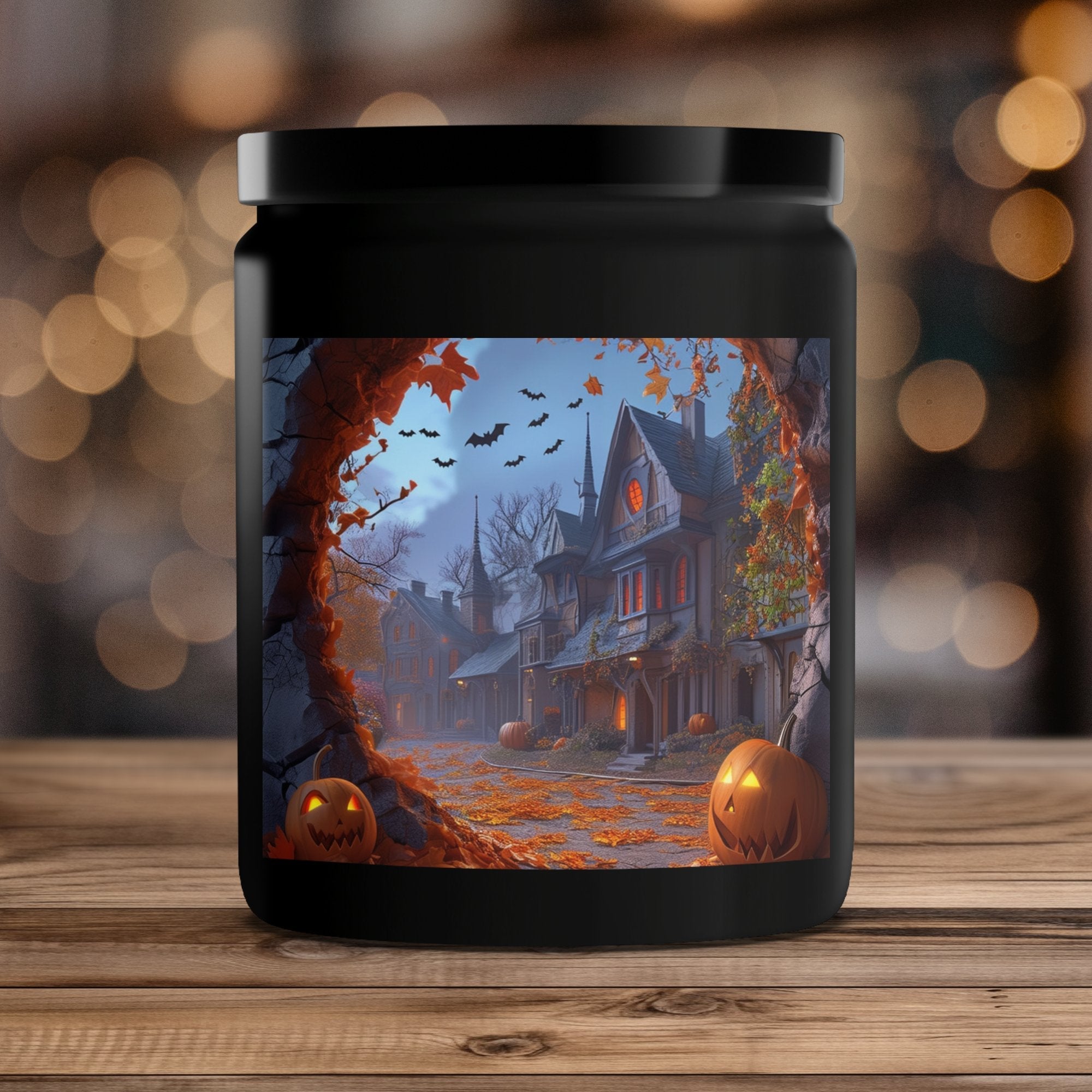 Halloween Pumpkin Candle, Haunted House Decor, Spooky Fall Decoration, Gothic Home Accent, Autumn Themed Lighting, Trick or Treat - Craig Michael Design