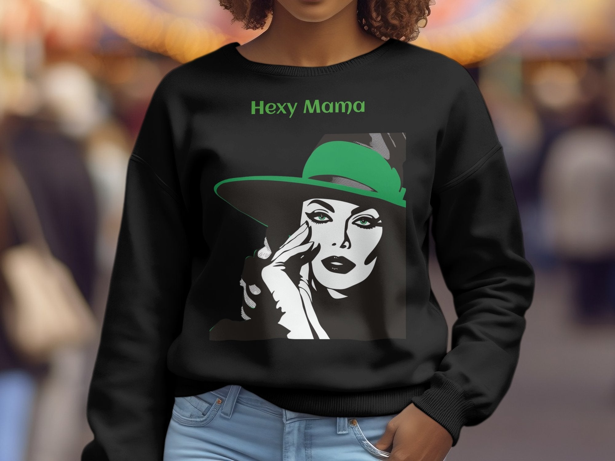 Hexy Mama Long Sleeve Shirt, Halloween Witch Graphic Tee, Spooky Season Apparel, Trendy Women's Fashion - Craig Michael Design