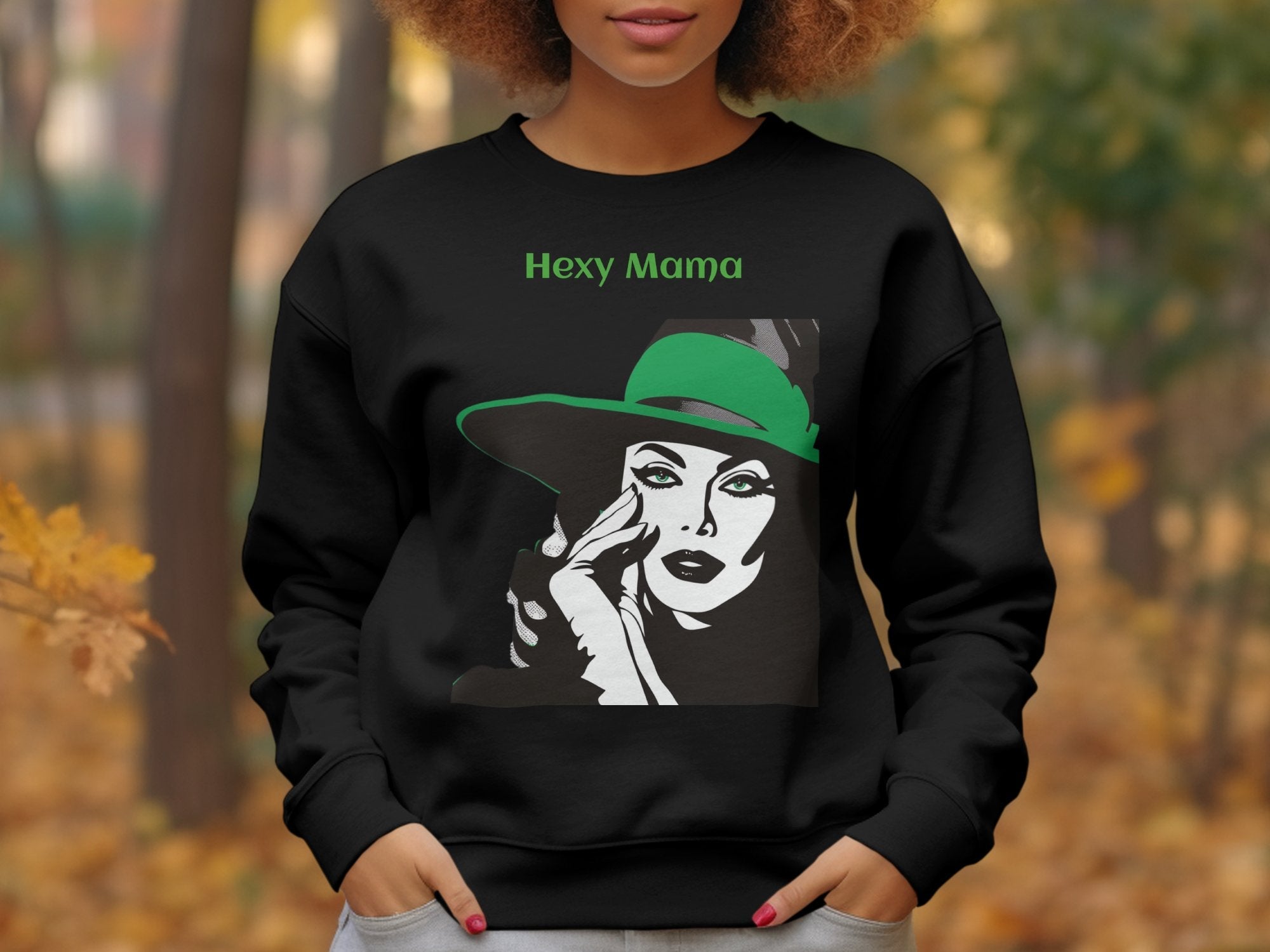 Hexy Mama Long Sleeve Shirt, Halloween Witch Graphic Tee, Spooky Season Apparel, Trendy Women's Fashion - Craig Michael Design