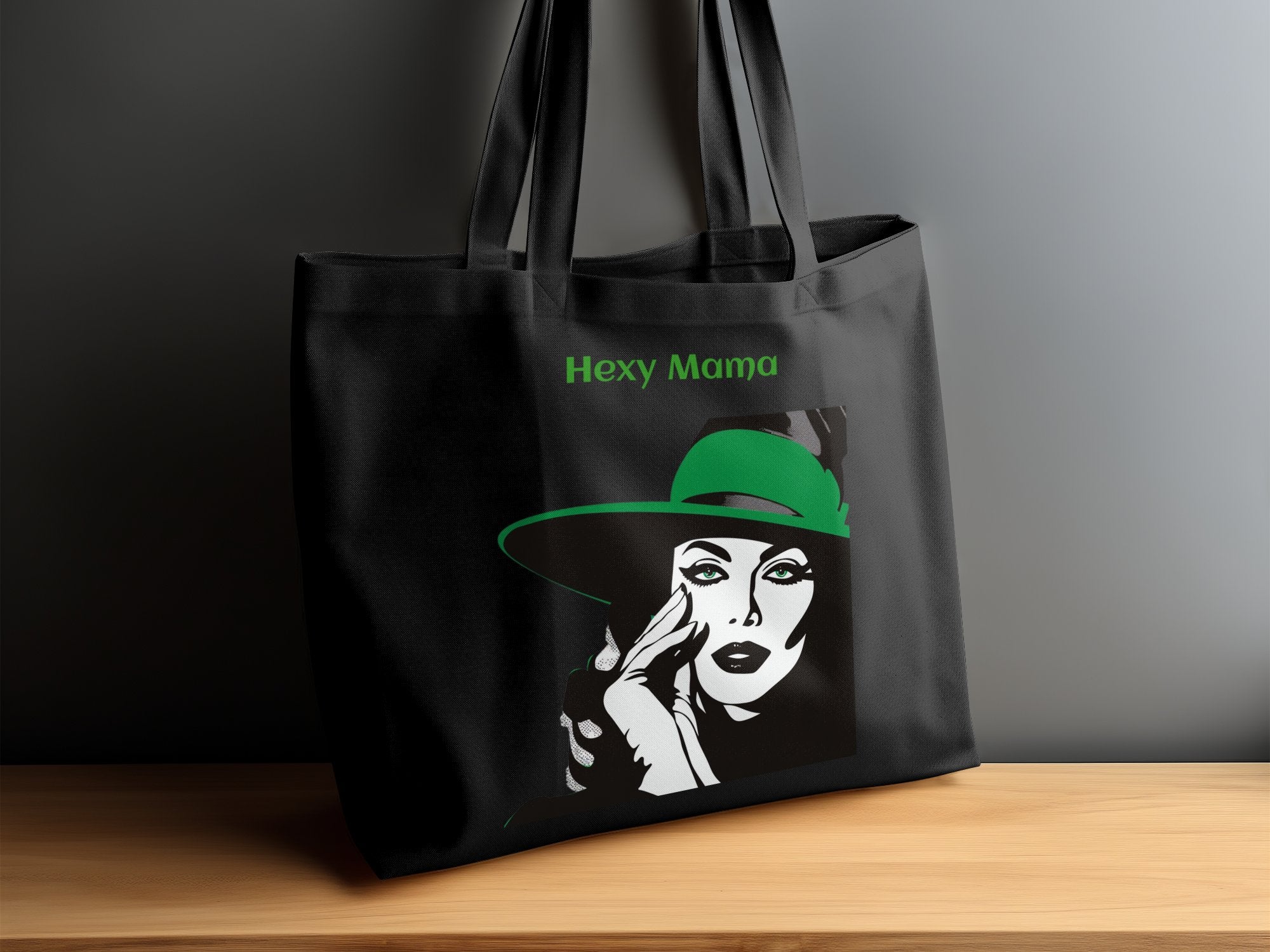 Hexy Mama Witch Tote Bag, Spooky Witch Tote, Halloween Witch Tote Bag, Witch Art Tote, Hexy Mama Halloween Bag, Gothic Witch Tote - Craig Michael Design