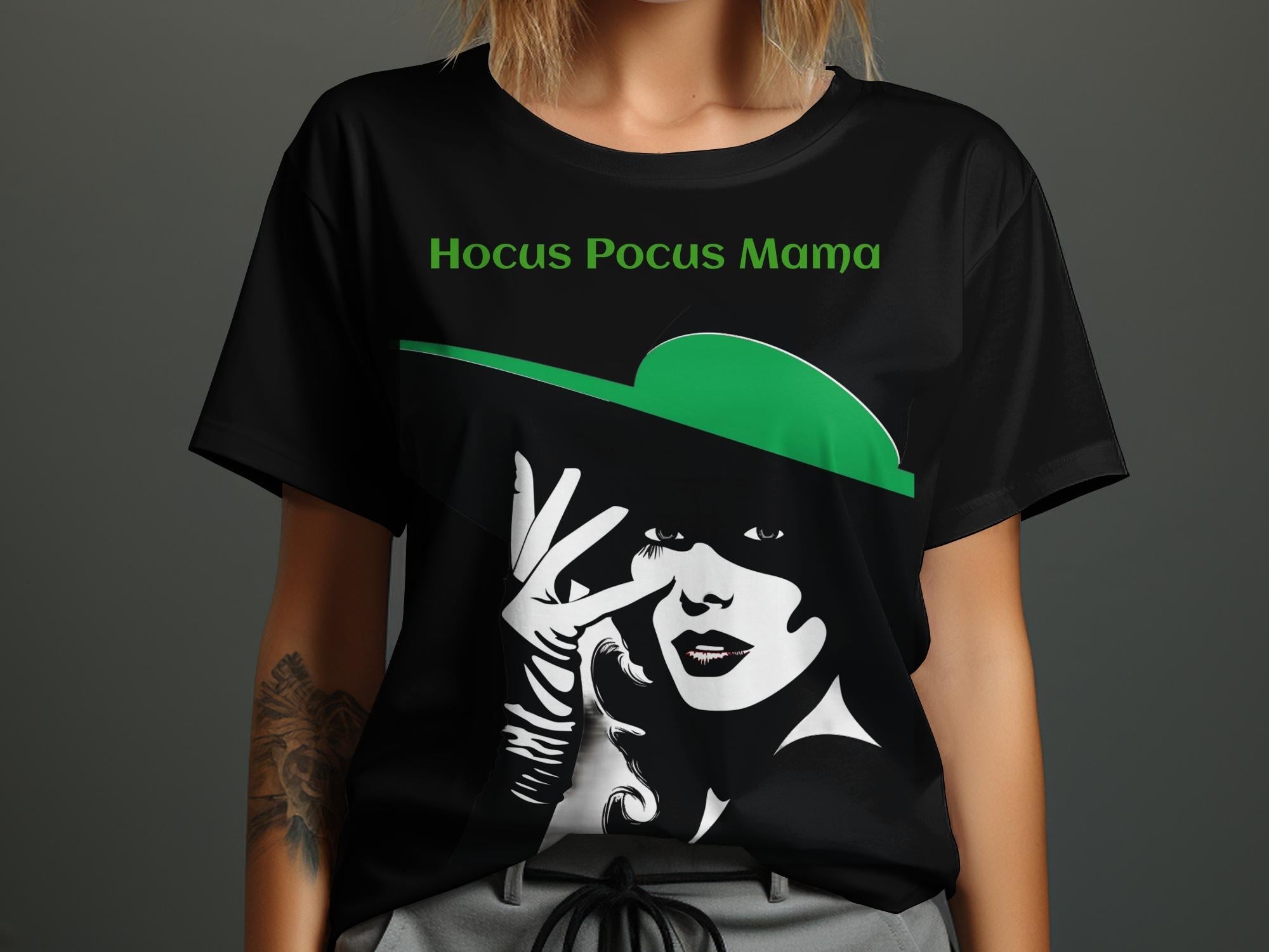 Hocus Pocus Mama Witch Graphic T-Shirt, Halloween Witch Theme Tee, Spooky Season Shirt, Witchy Vibes Apparel, Halloween Costume Top - Craig Michael Design