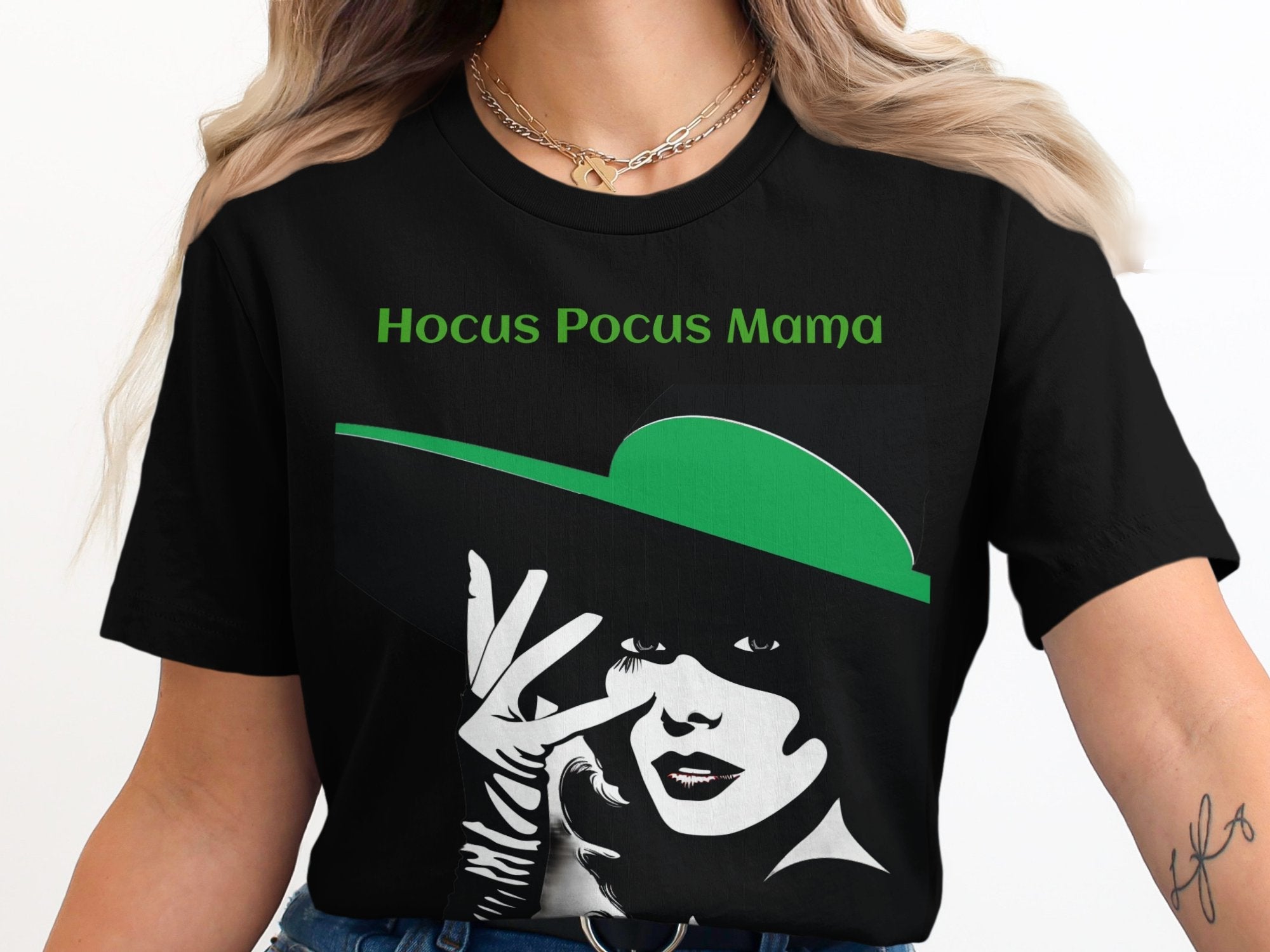 Hocus Pocus Mama Witch Graphic T-Shirt, Halloween Witch Theme Tee, Spooky Season Shirt, Witchy Vibes Apparel, Halloween Costume Top - Craig Michael Design