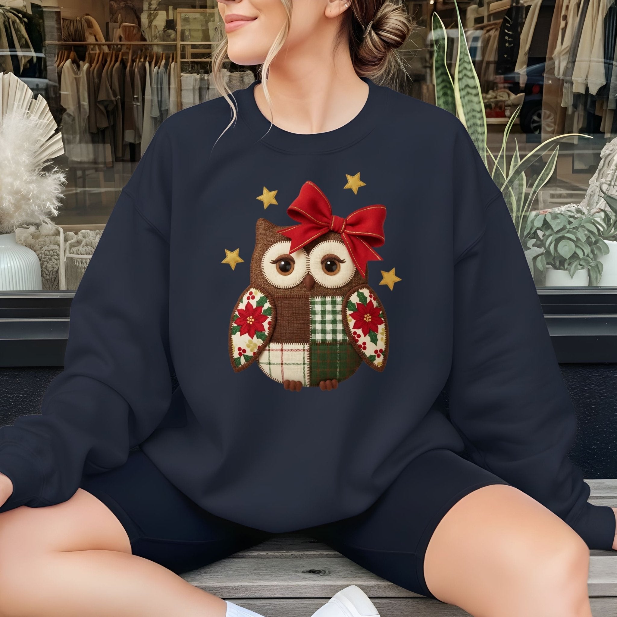 Holiday Owl Sweatshirt – Festive Winter Edition - Craig Michael Design