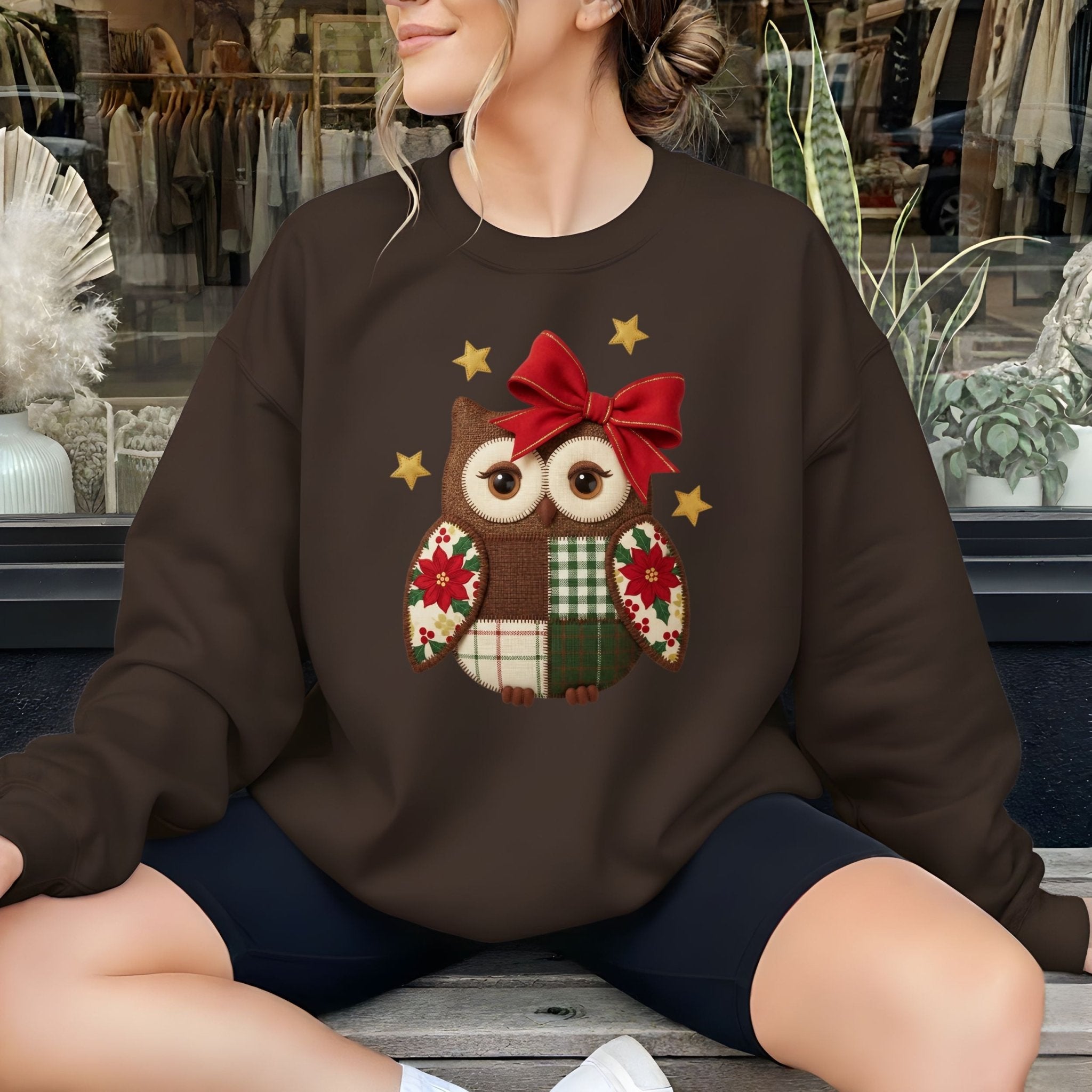 Holiday Owl Sweatshirt – Festive Winter Edition - Craig Michael Design