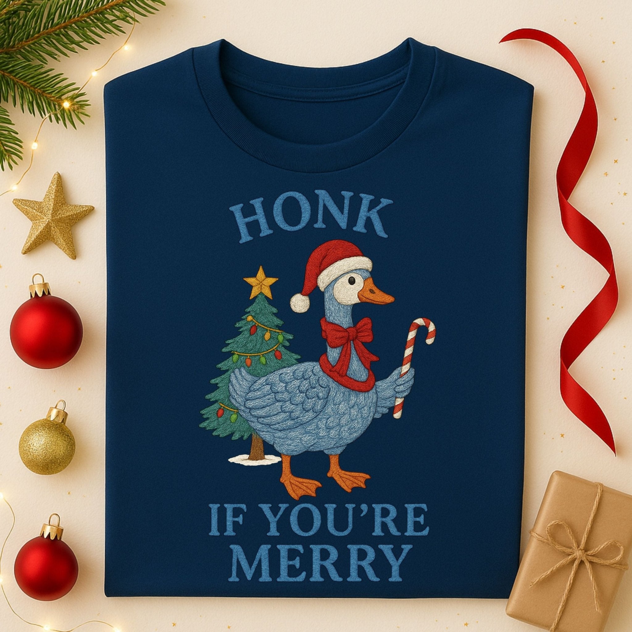 Honk If You’re Merry Christmas Shirt, Funny Goose T-Shirt - Craig Michael Design