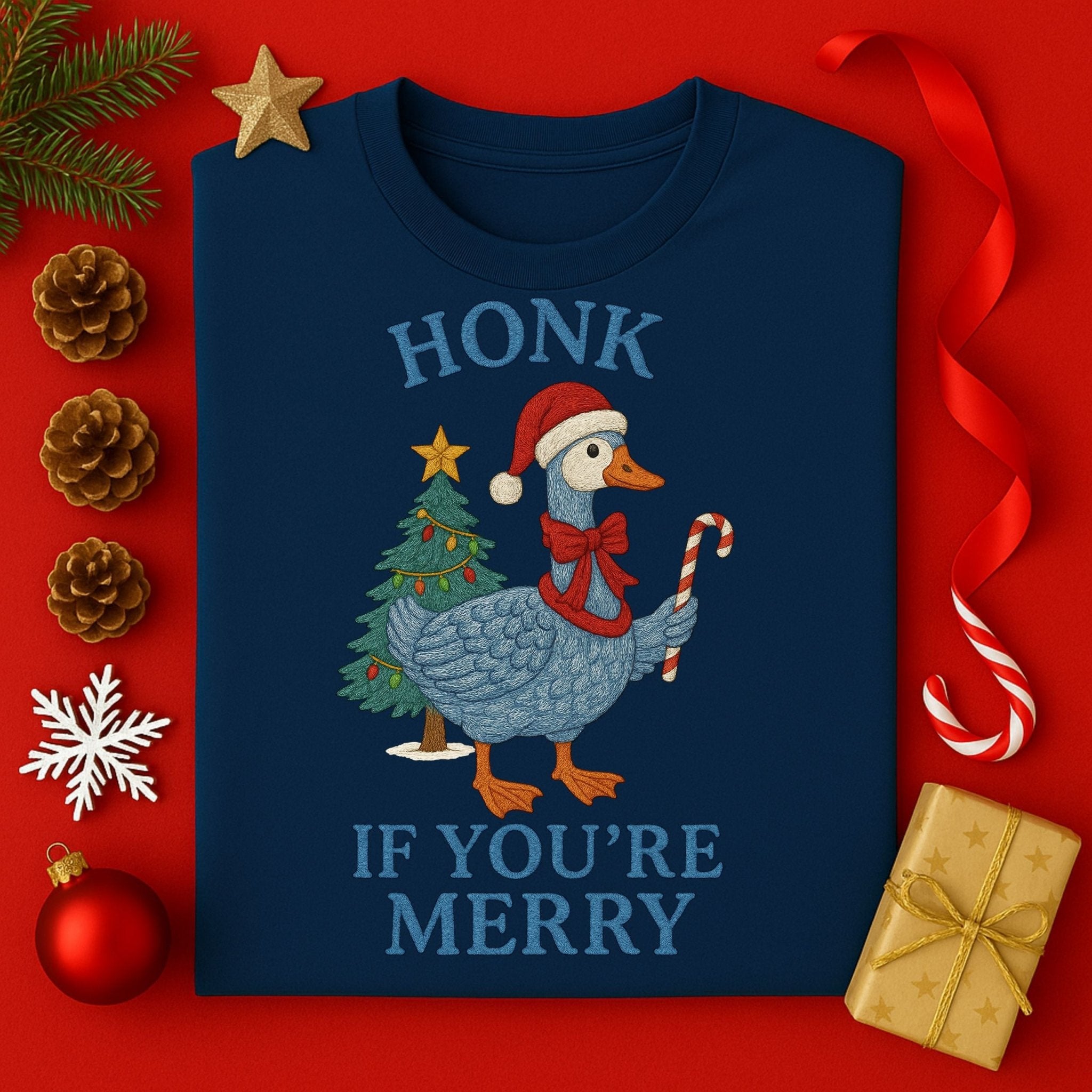 Honk If You’re Merry Christmas Shirt, Funny Goose T-Shirt - Craig Michael Design