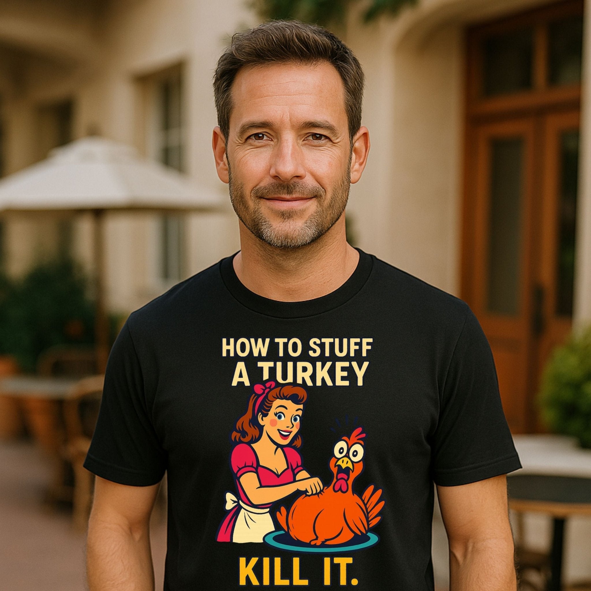 How to Stuff a Turkey Shirt, Funny Retro Christmas T-Shirt - Craig Michael Design