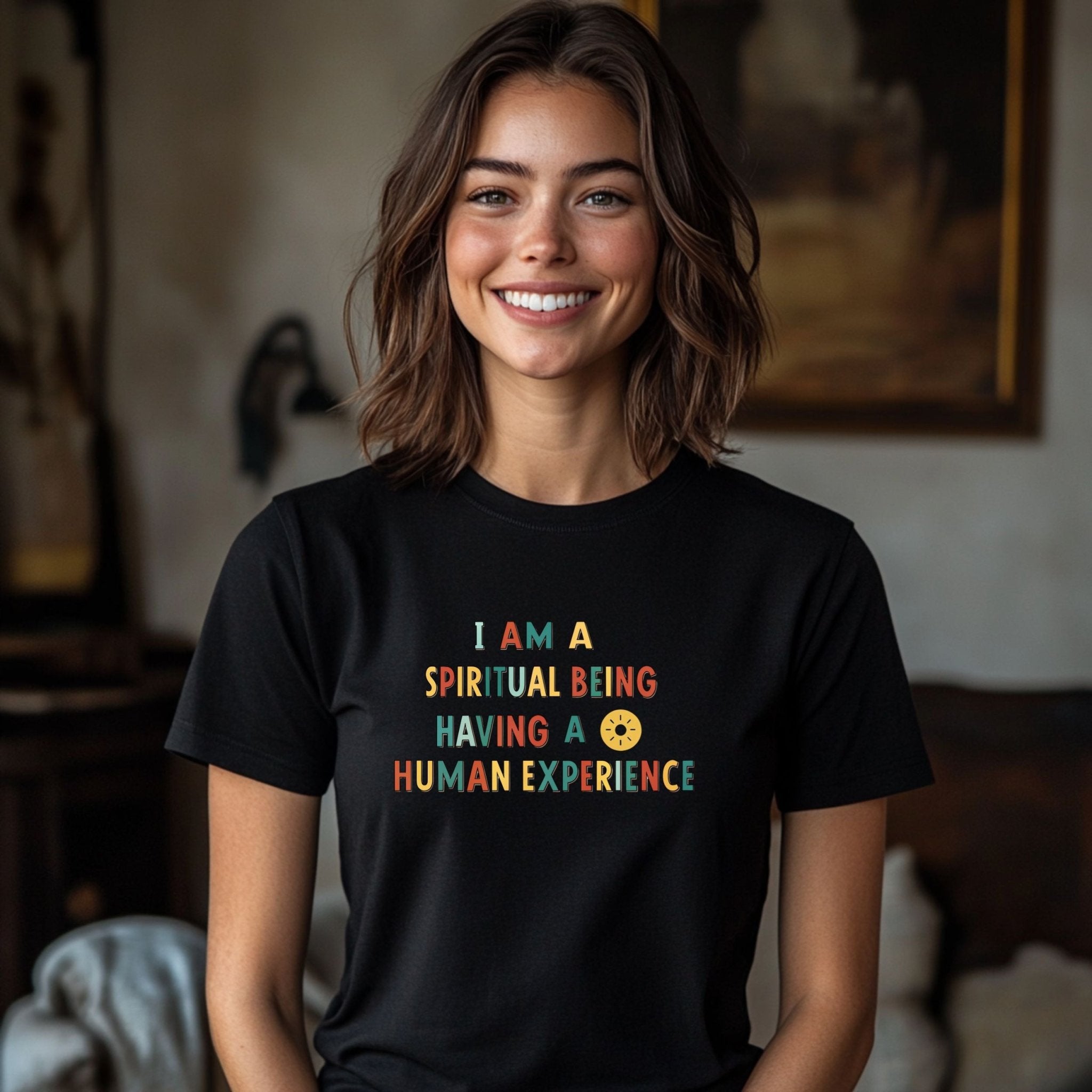 I Am A Spiritual Being Having A Human Experience T-Shirt, Slogan Tee, Inspirational Quote Shirt, Positive Vibes Tee - Craig Michael Design