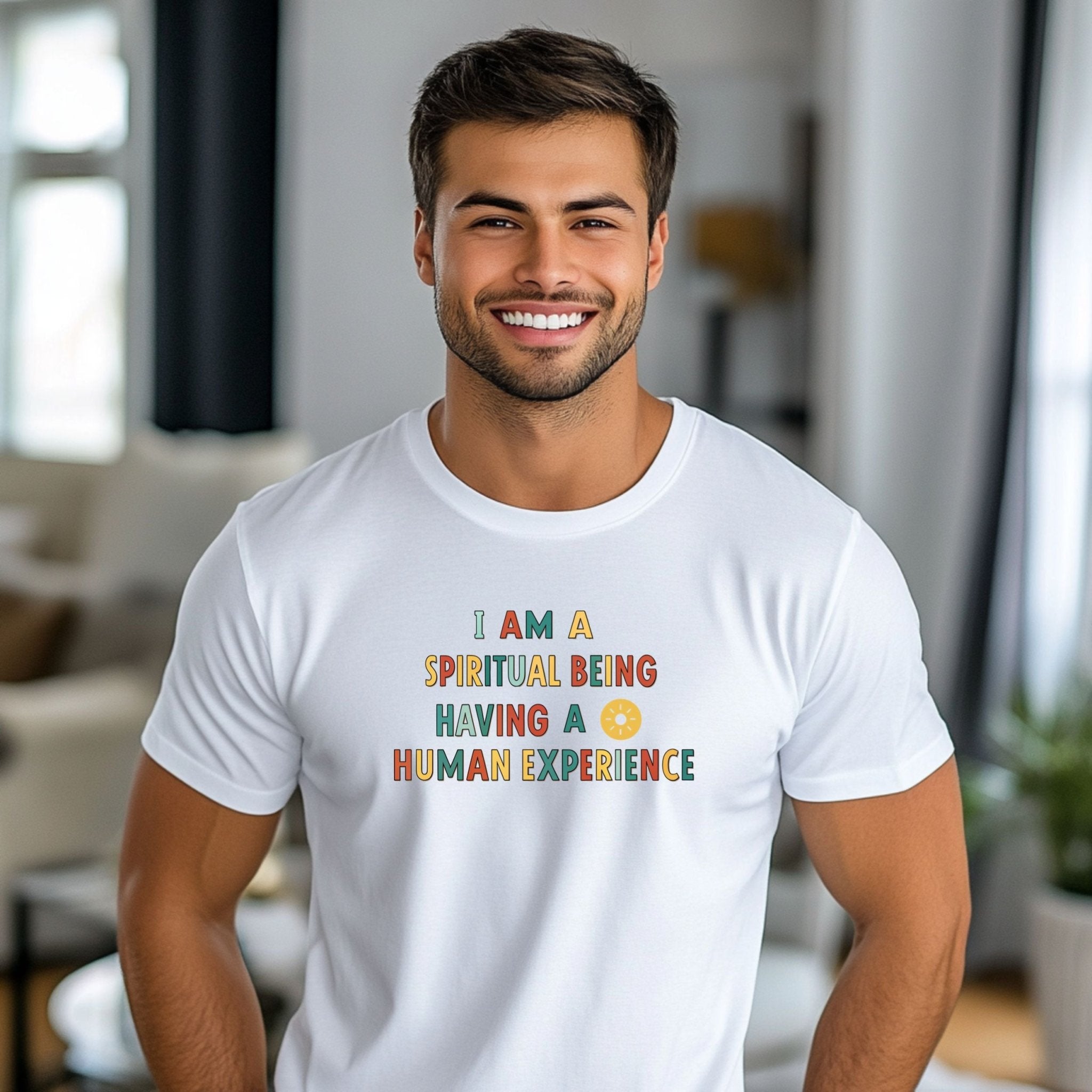 I Am A Spiritual Being Having A Human Experience T-Shirt, Slogan Tee, Inspirational Quote Shirt, Positive Vibes Tee - Craig Michael Design