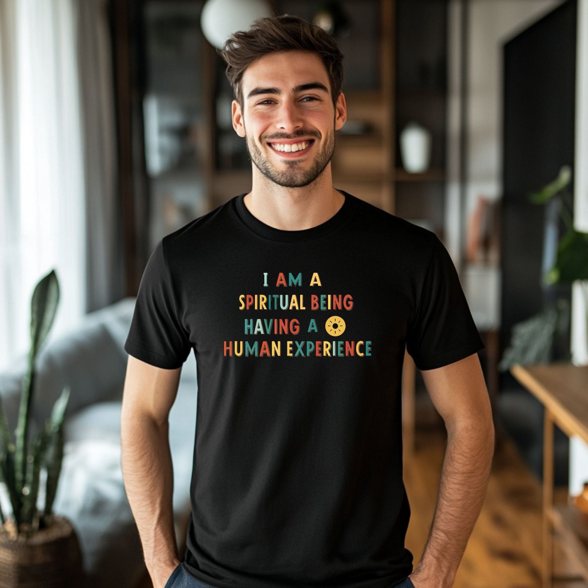 I Am A Spiritual Being Having A Human Experience T-Shirt, Slogan Tee, Inspirational Quote Shirt, Positive Vibes Tee - Craig Michael Design