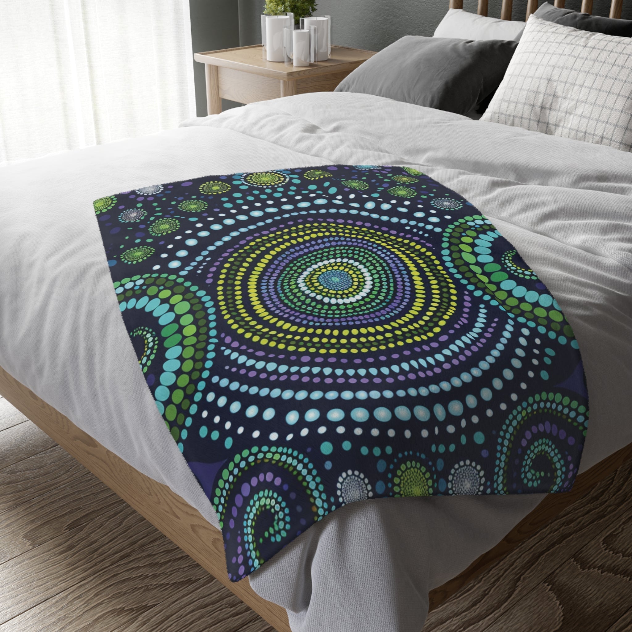 Indigenous Australian Blanket, Unique Artistic Throw Blanket, Cozy Living Room Decor, Vibrant Modern Blanket, Australian Design - Craig Michael Design