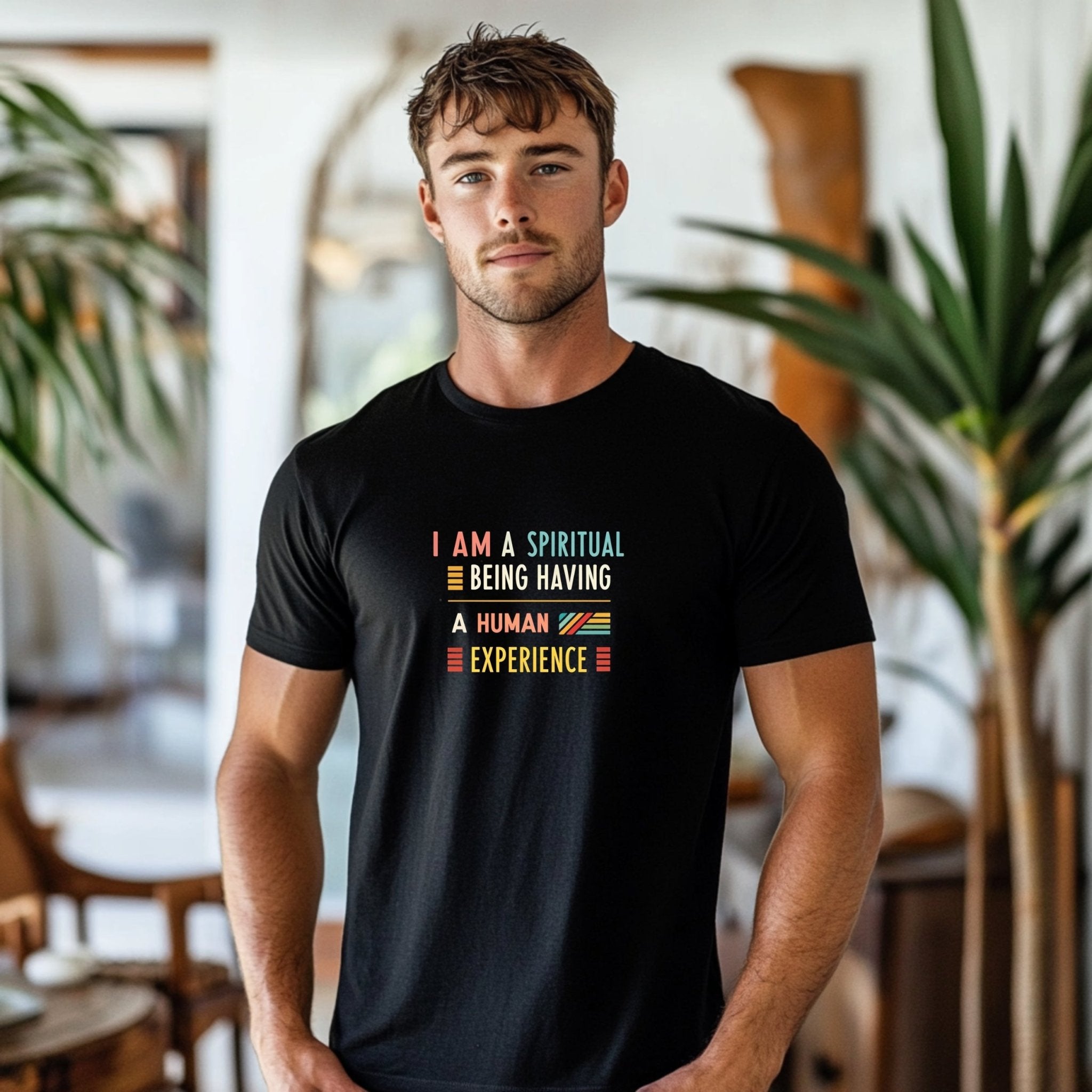 Inspirational Quote T-Shirt, Spiritual Being Human Experience Tee, Motivational Graphic Shirt, Positive Affirmation Top - Craig Michael Design