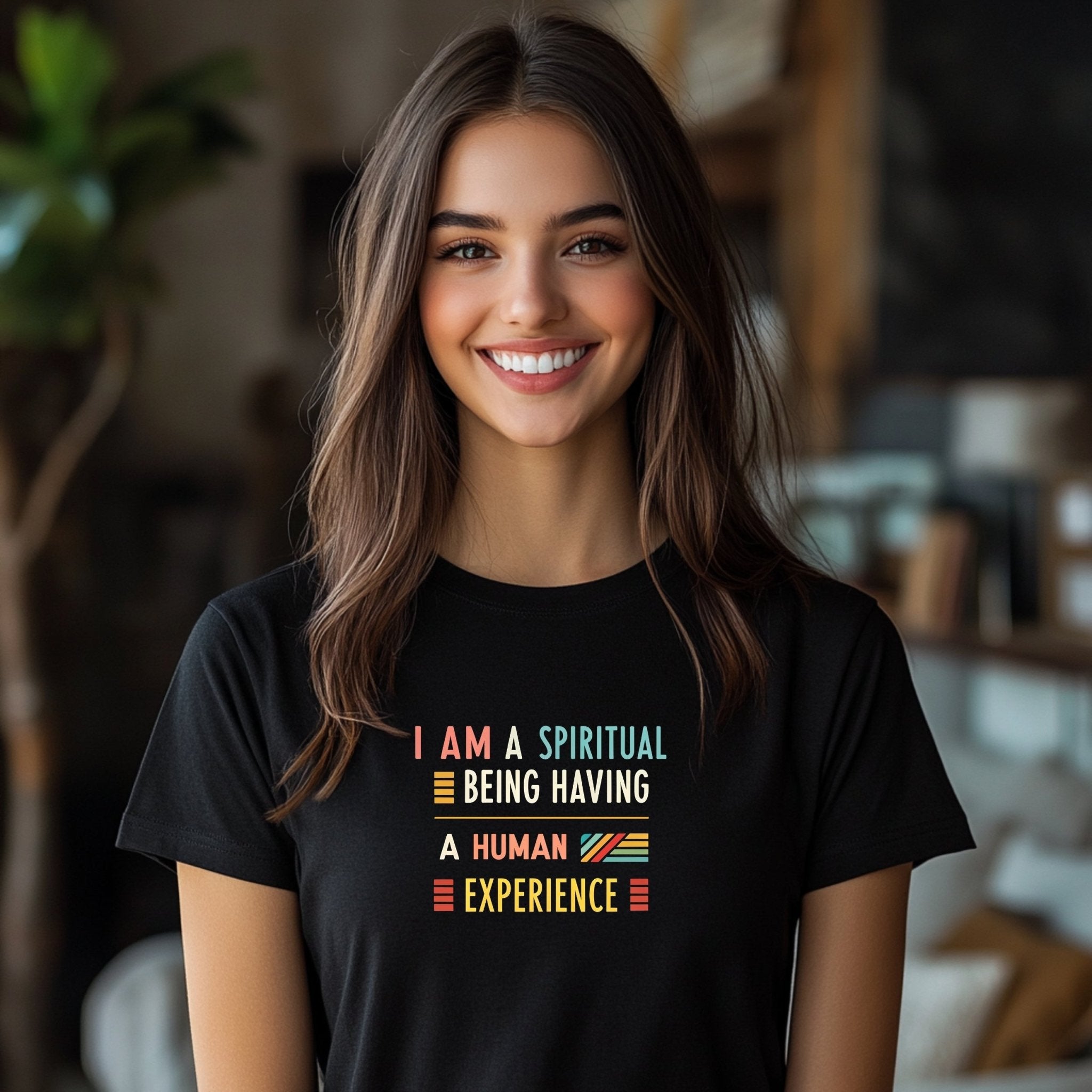 Inspirational Quote T-Shirt, Spiritual Being Human Experience Tee, Motivational Graphic Shirt, Positive Affirmation Top - Craig Michael Design