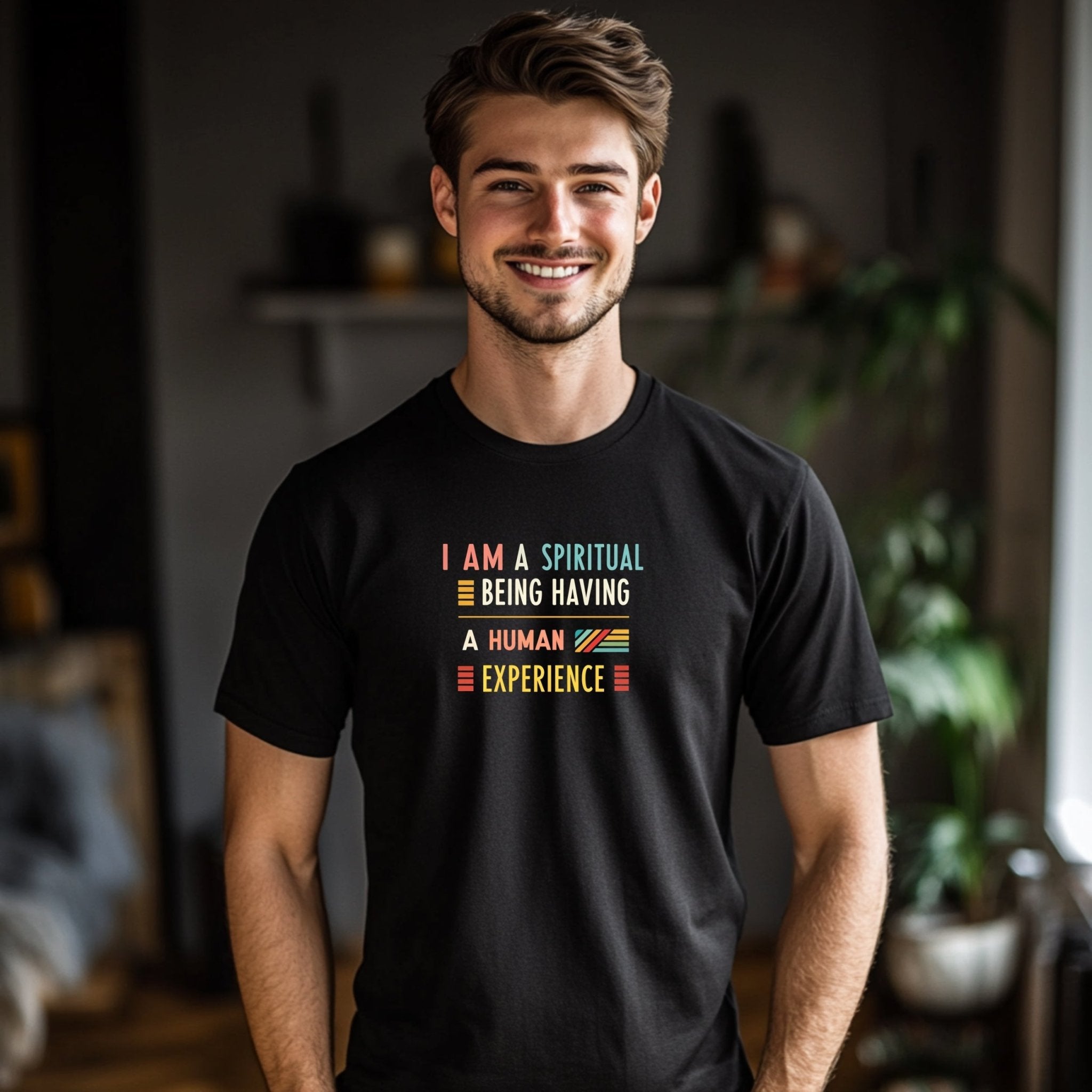 Inspirational Quote T-Shirt, Spiritual Being Human Experience Tee, Motivational Graphic Shirt, Positive Affirmation Top - Craig Michael Design