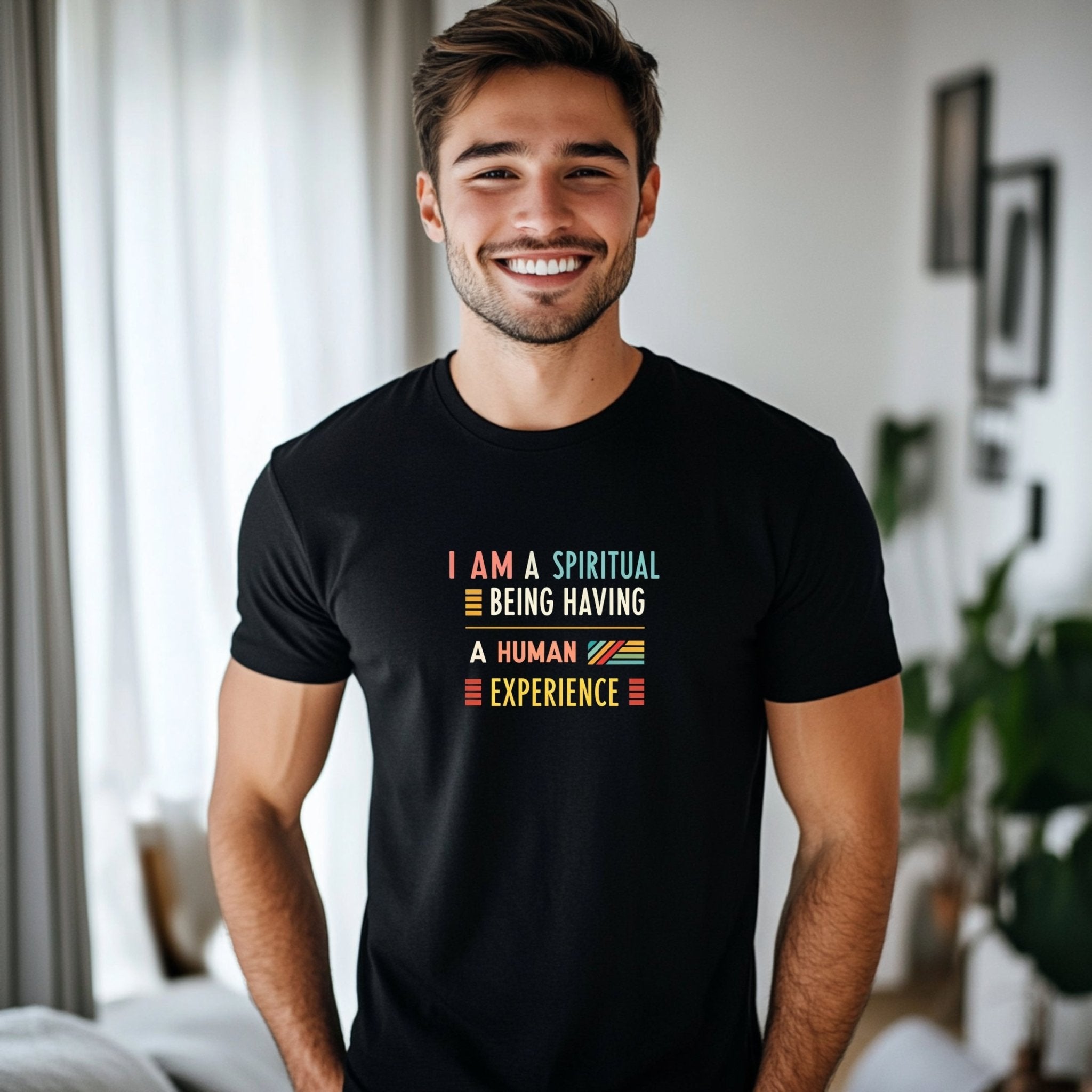 Inspirational Quote T-Shirt, Spiritual Being Human Experience Tee, Motivational Graphic Shirt, Positive Affirmation Top - Craig Michael Design