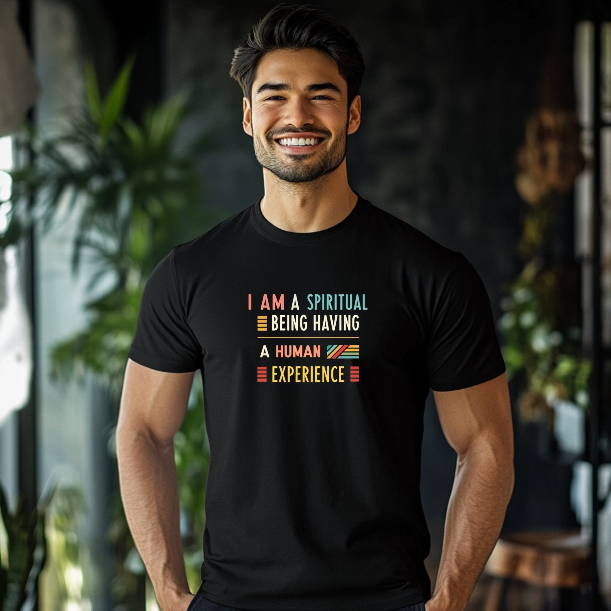 Inspirational Quote T-Shirt, Spiritual Being Human Experience Tee, Motivational Graphic Shirt, Positive Affirmation Top - Craig Michael Design