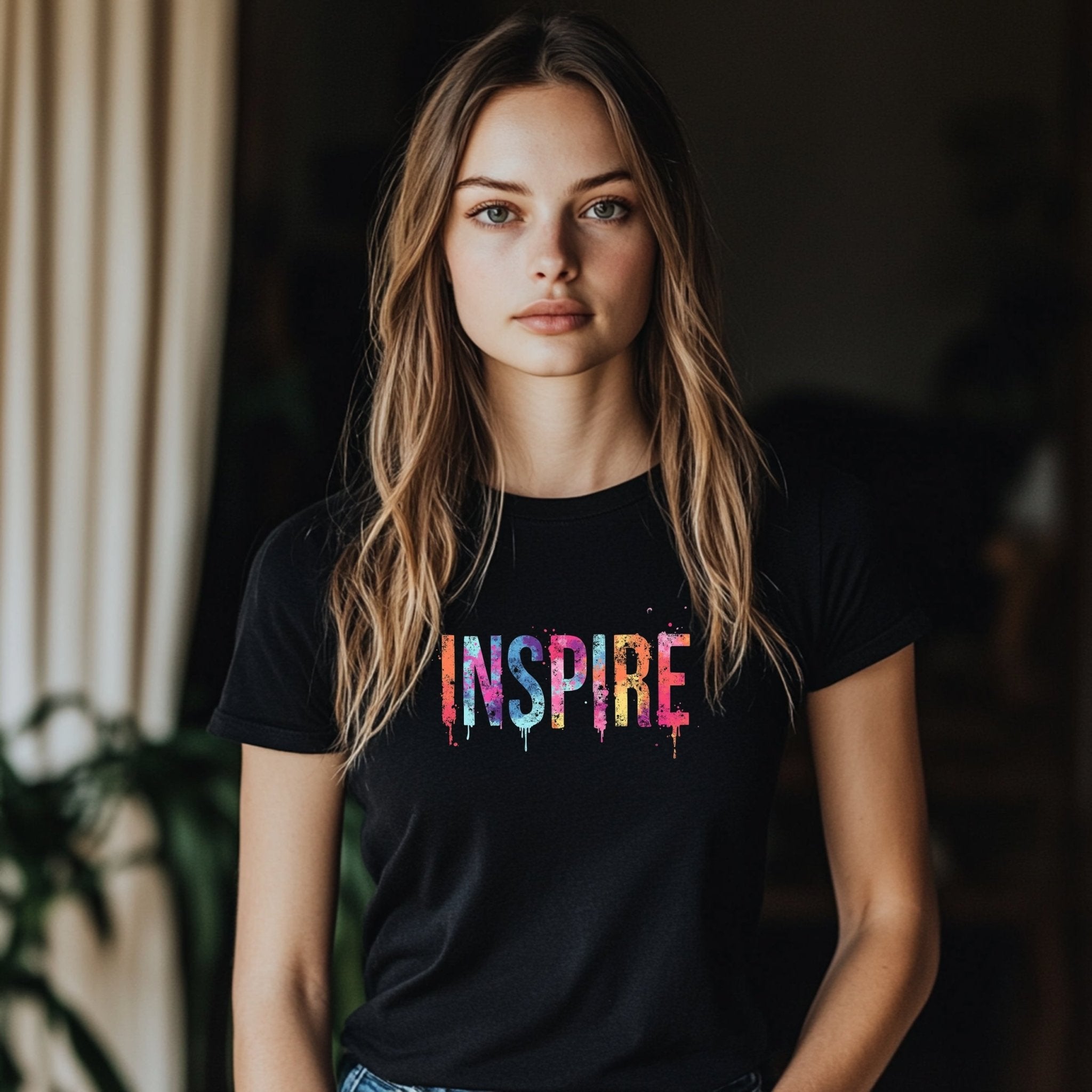 Inspire Graphic Tee Shirt, Colorful Inspire Tshirt, Motivational Quote Tee, Positive Vibes T Shirt, Inspirational Graphic Tshirt - Craig Michael Design