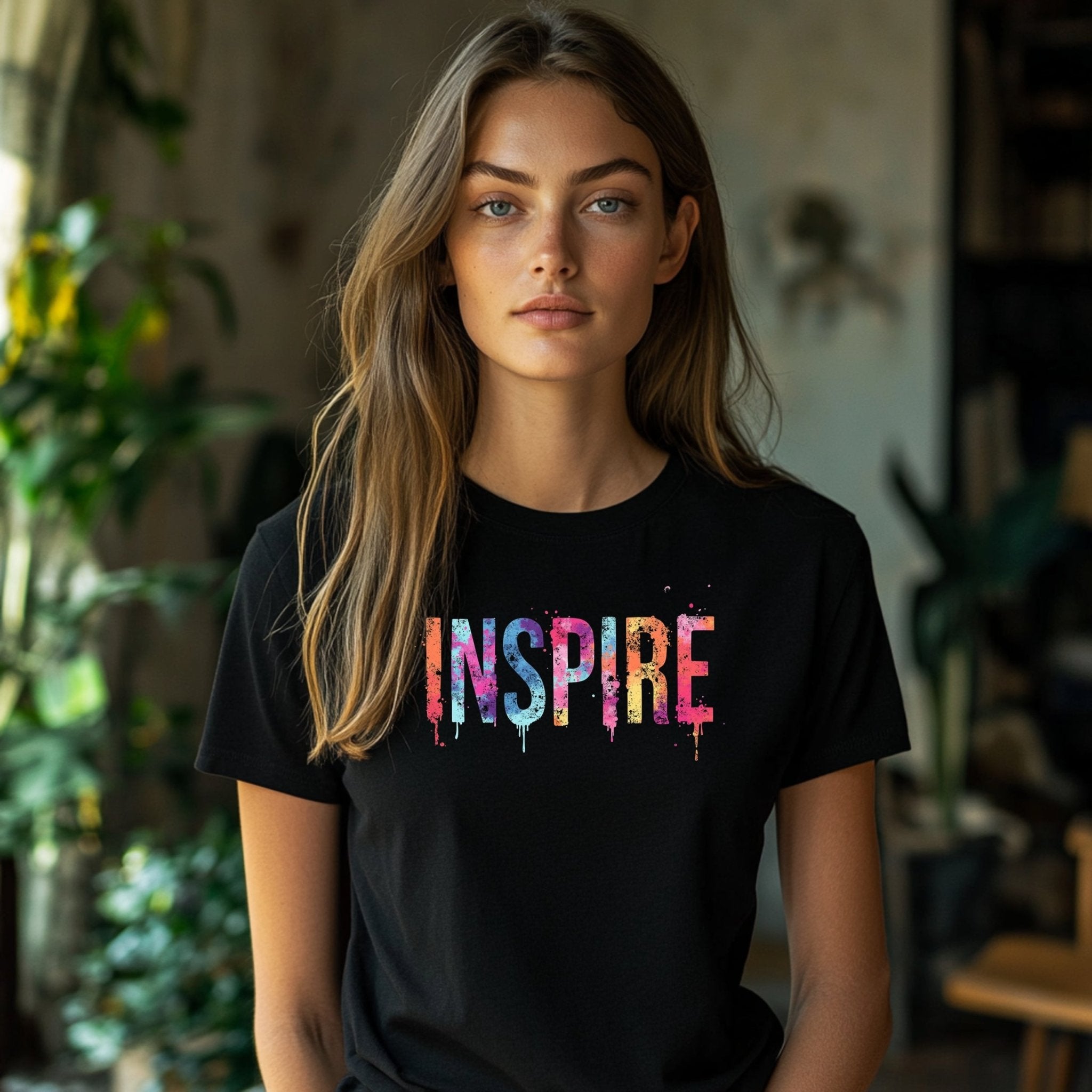 Inspire Graphic Tee Shirt, Colorful Inspire Tshirt, Motivational Quote Tee, Positive Vibes T Shirt, Inspirational Graphic Tshirt - Craig Michael Design