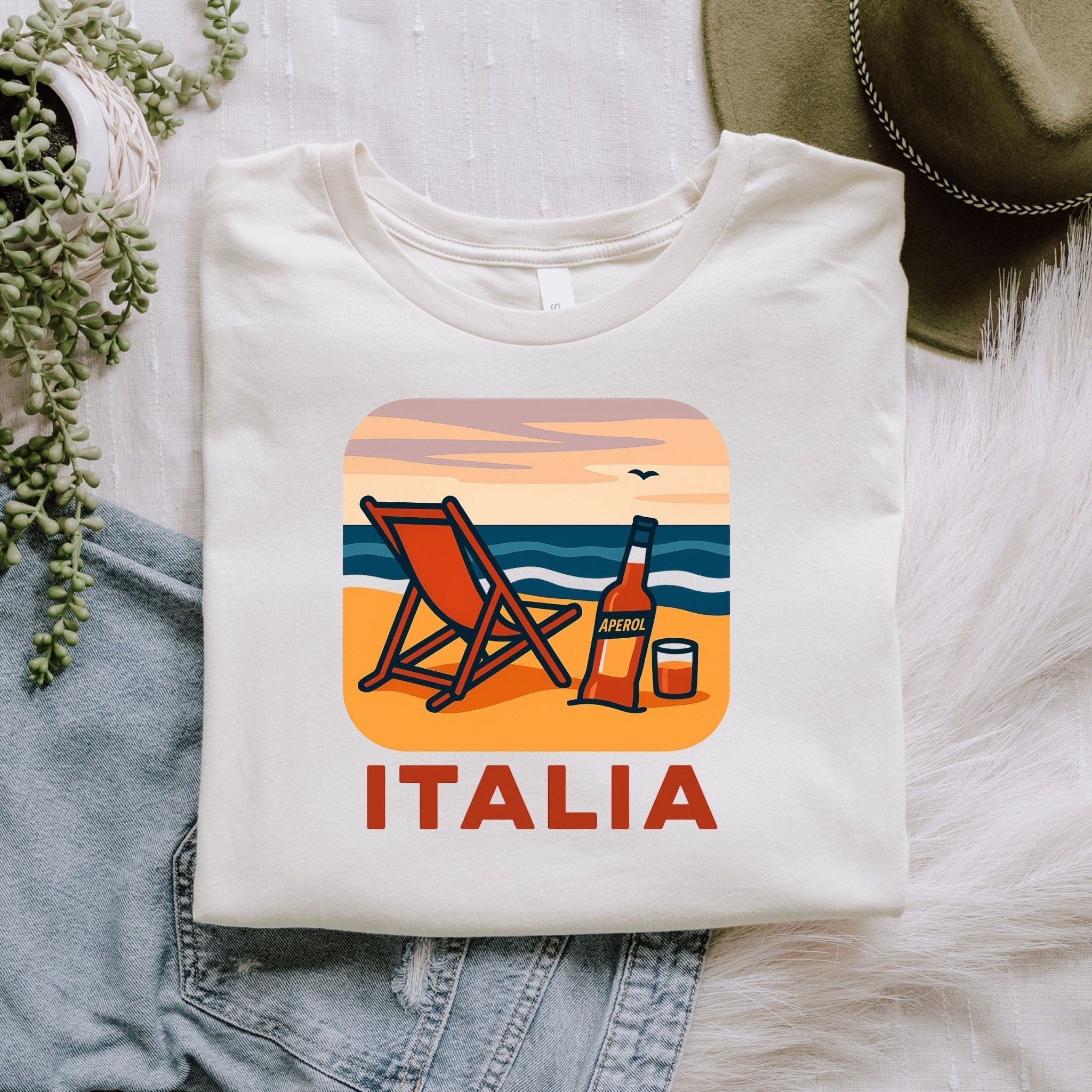 Italia Beach T-Shirt, Italian Summer Tee - Craig Michael Design
